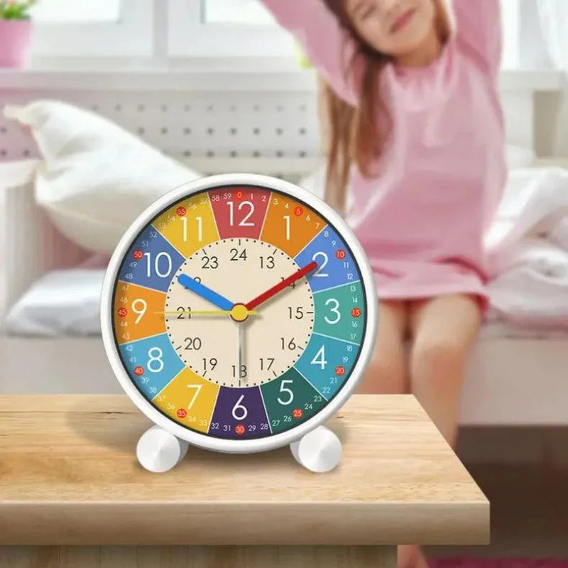 Chrono Kids Desk Clock – Colorful Educational 12 24 Hour Learning Analog Alarm Clock Bedroom