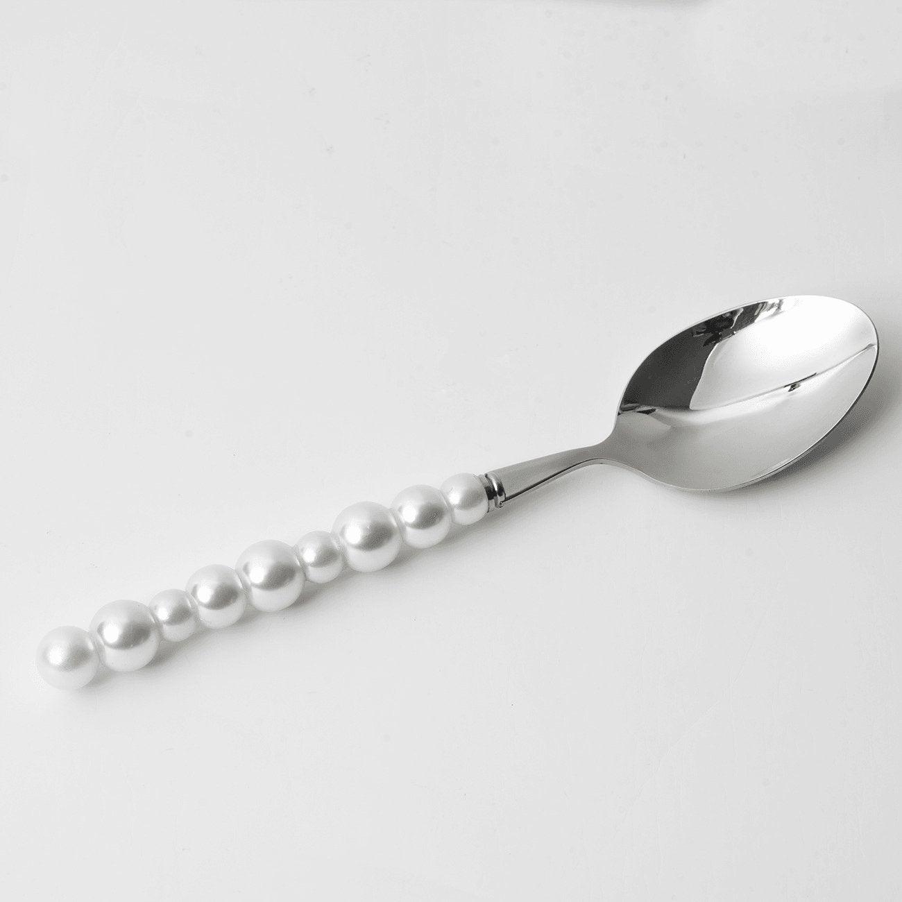 Eloisa Pearl Cutlery Set – Stainless Steel Flatware Silverware Elegant Dining Kitchen Table Decor