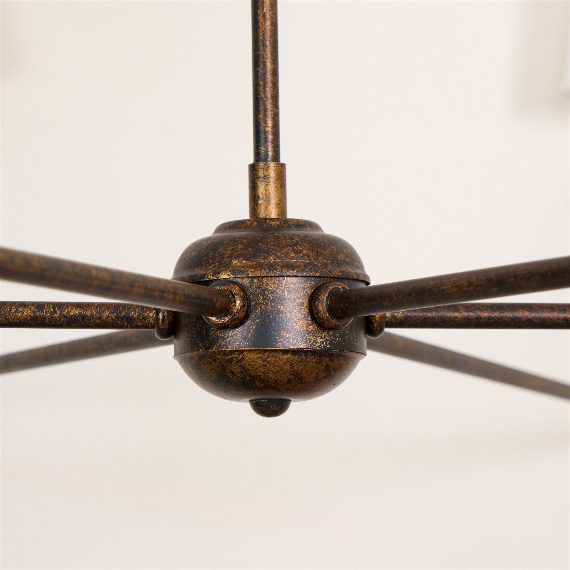 Grande Linear Chandelier - Classic Brass Multi-Arm Dining Pendant Light