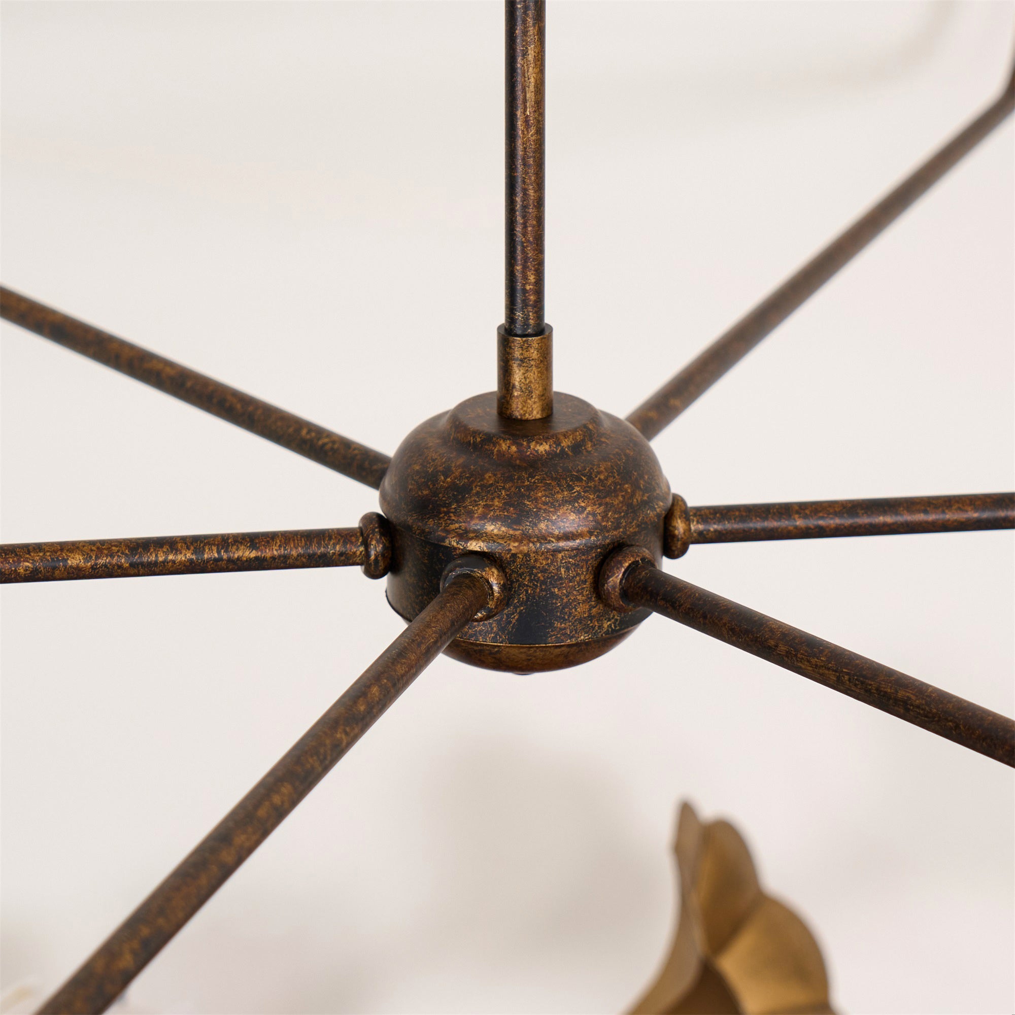 Grande Linear Chandelier - Classic Brass Multi-Arm Dining Pendant Light