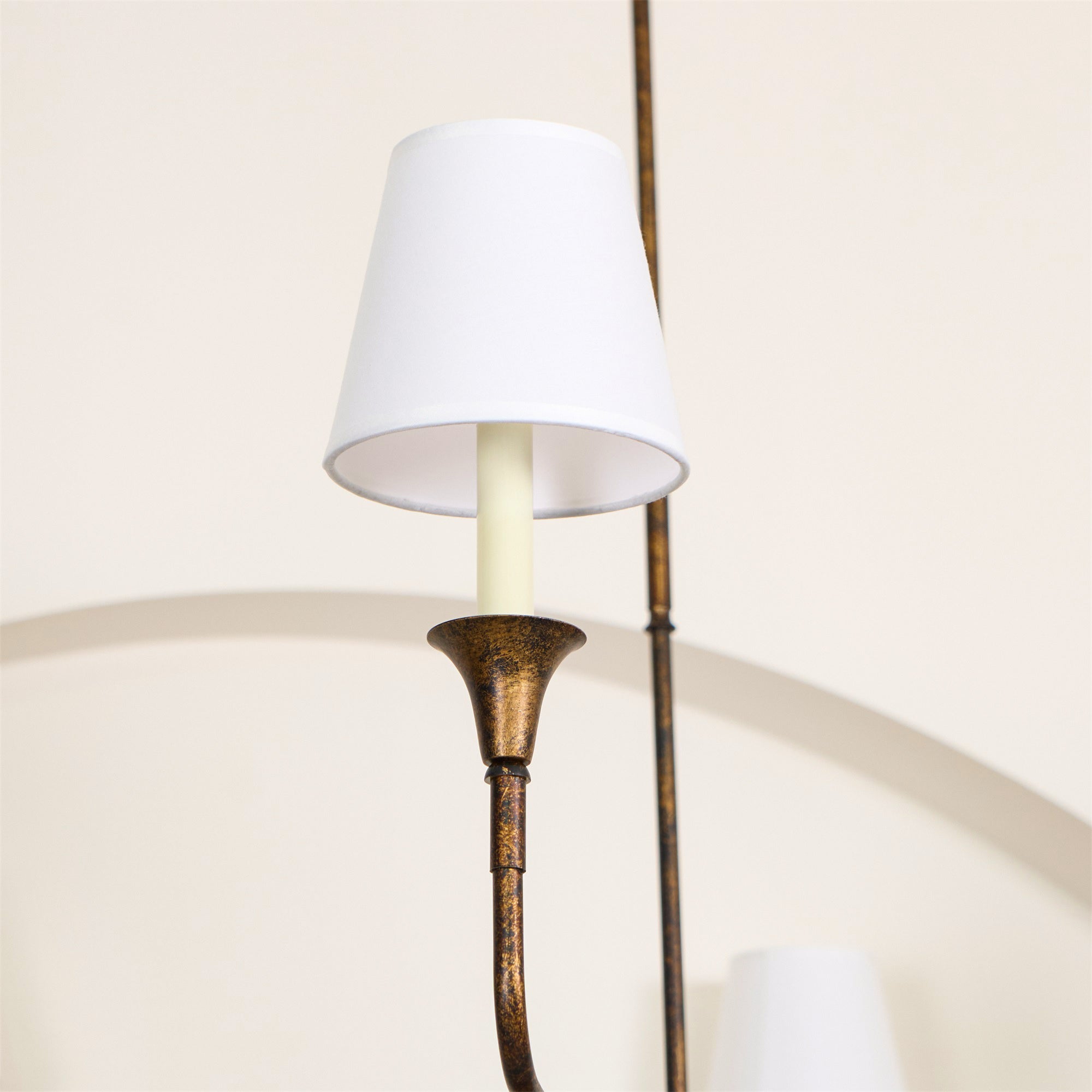 Grande Linear Chandelier - Classic Brass Multi-Arm Dining Pendant Light