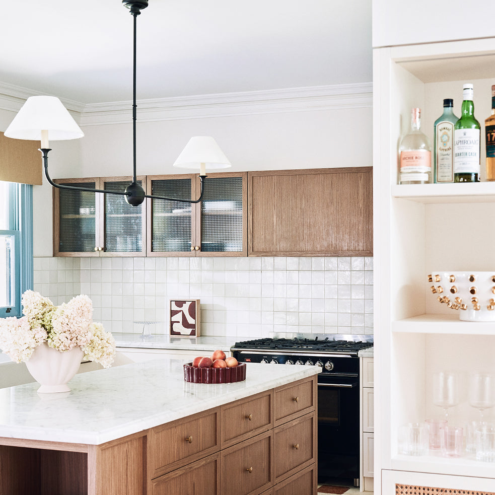 Grande Linear Chandelier - Classic Brass Multi-Arm Dining Pendant Light