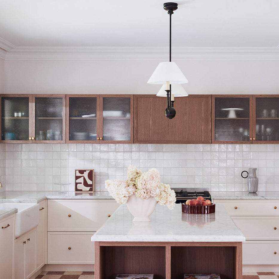 Grande Linear Chandelier - Classic Brass Multi-Arm Dining Pendant Light