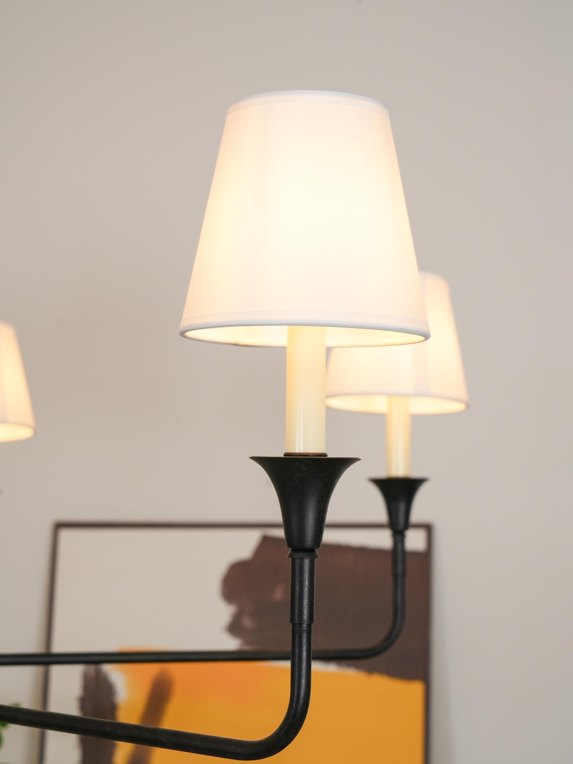 Grande Linear Chandelier - Classic Brass Multi-Arm Dining Pendant Light