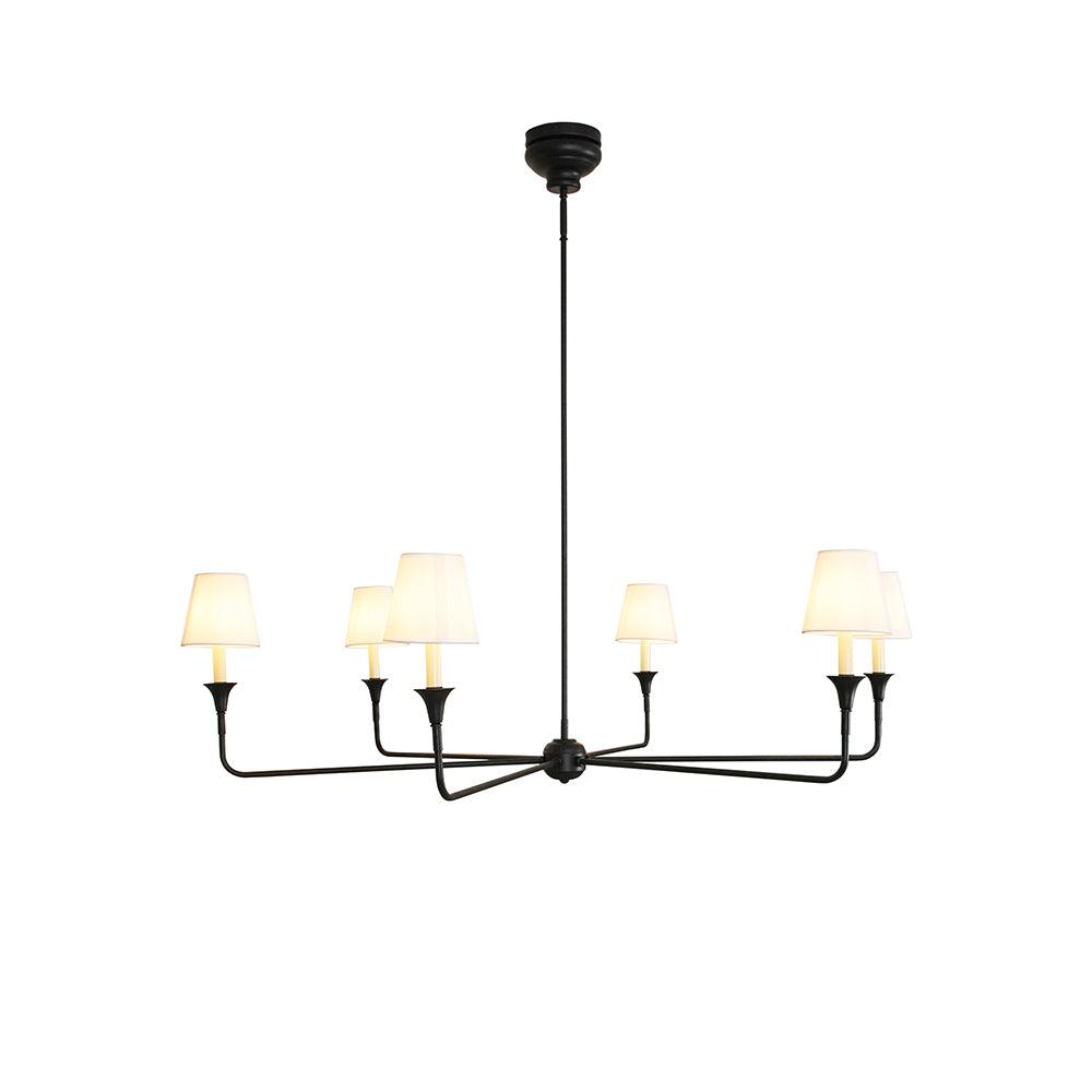Grande Linear Chandelier - Classic Brass Multi-Arm Dining Pendant Light
