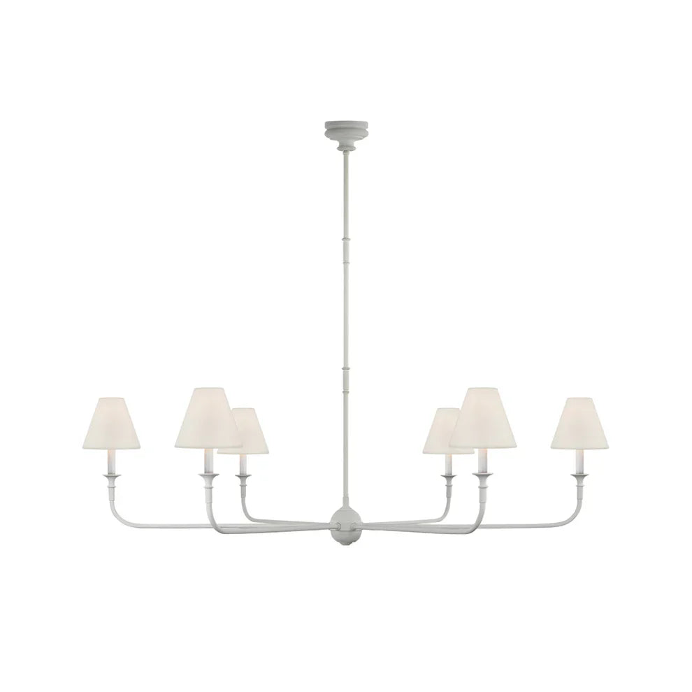 Grande Linear Chandelier - Classic Brass Multi-Arm Dining Pendant Light