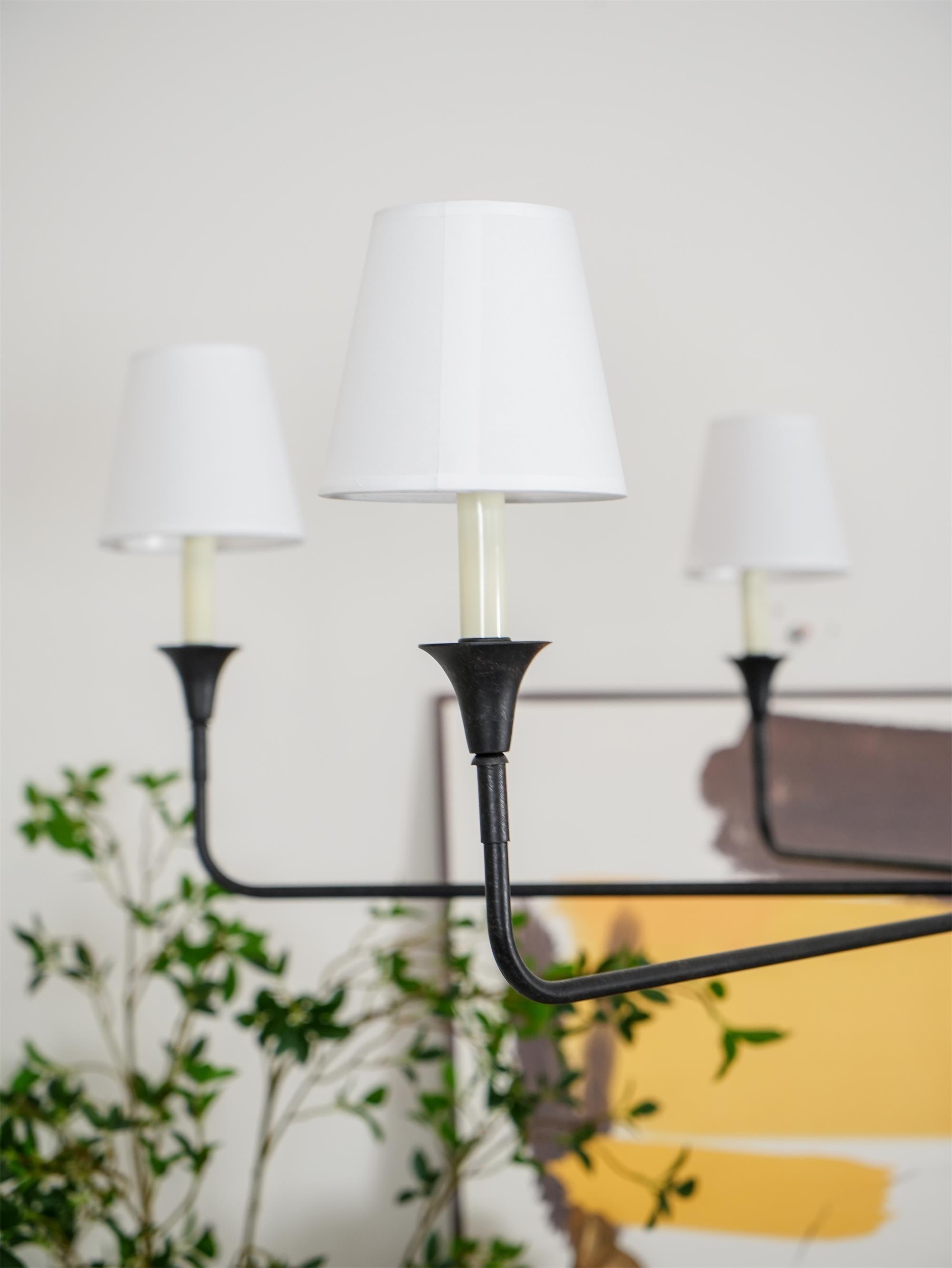 Grande Linear Chandelier - Classic Brass Multi-Arm Dining Pendant Light