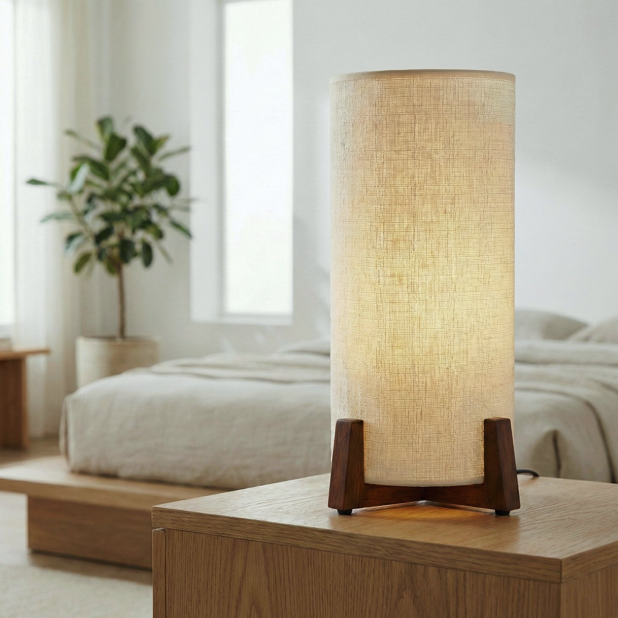 Array Lure Table Lamp – Premium Fabric Shade Diffused Multi-Directional Light Contemporary