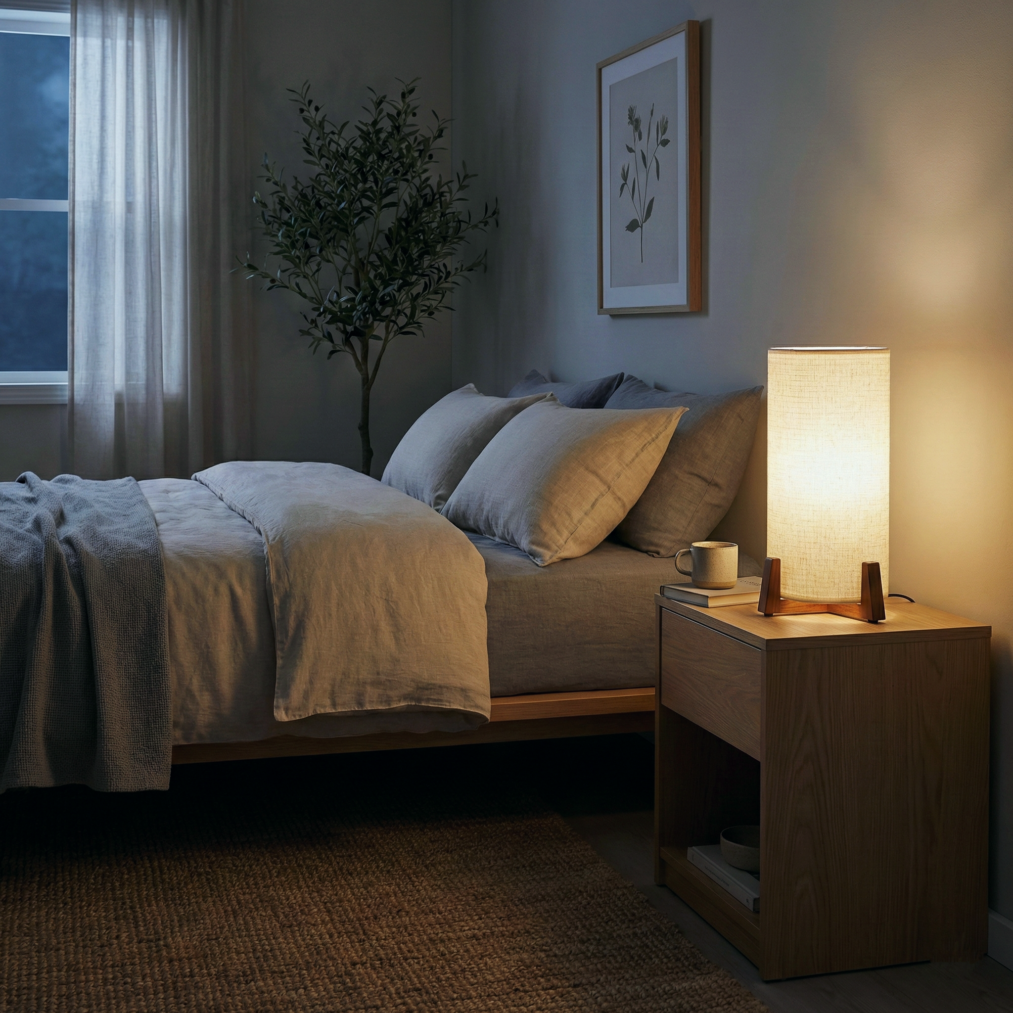 Array Lure Table Lamp – Premium Fabric Shade Diffused Multi-Directional Light Contemporary