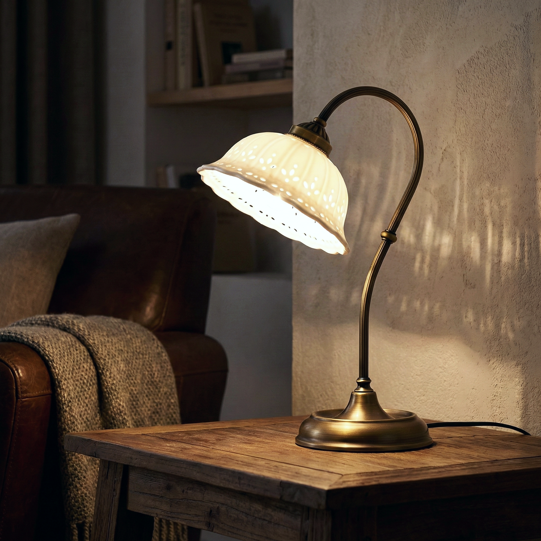 Lacquered Brass Sphere Table Lamp – Warm Ambient Glow In Living Rooms
