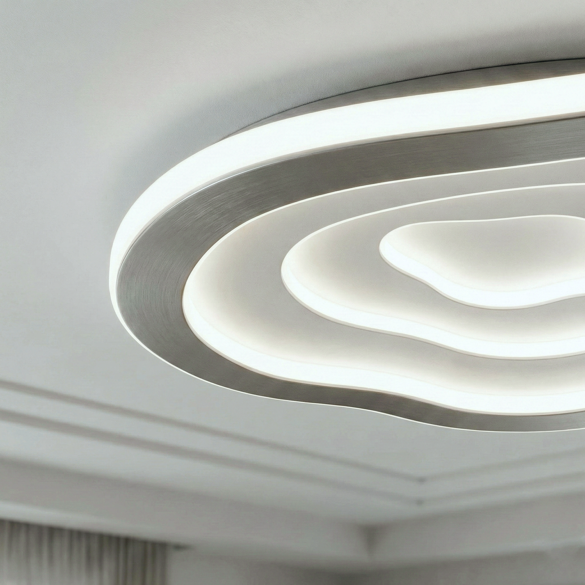 Horis Ring Ceiling Light – LED Ceiling Light Fixture White Warm Glow Modern Interiors