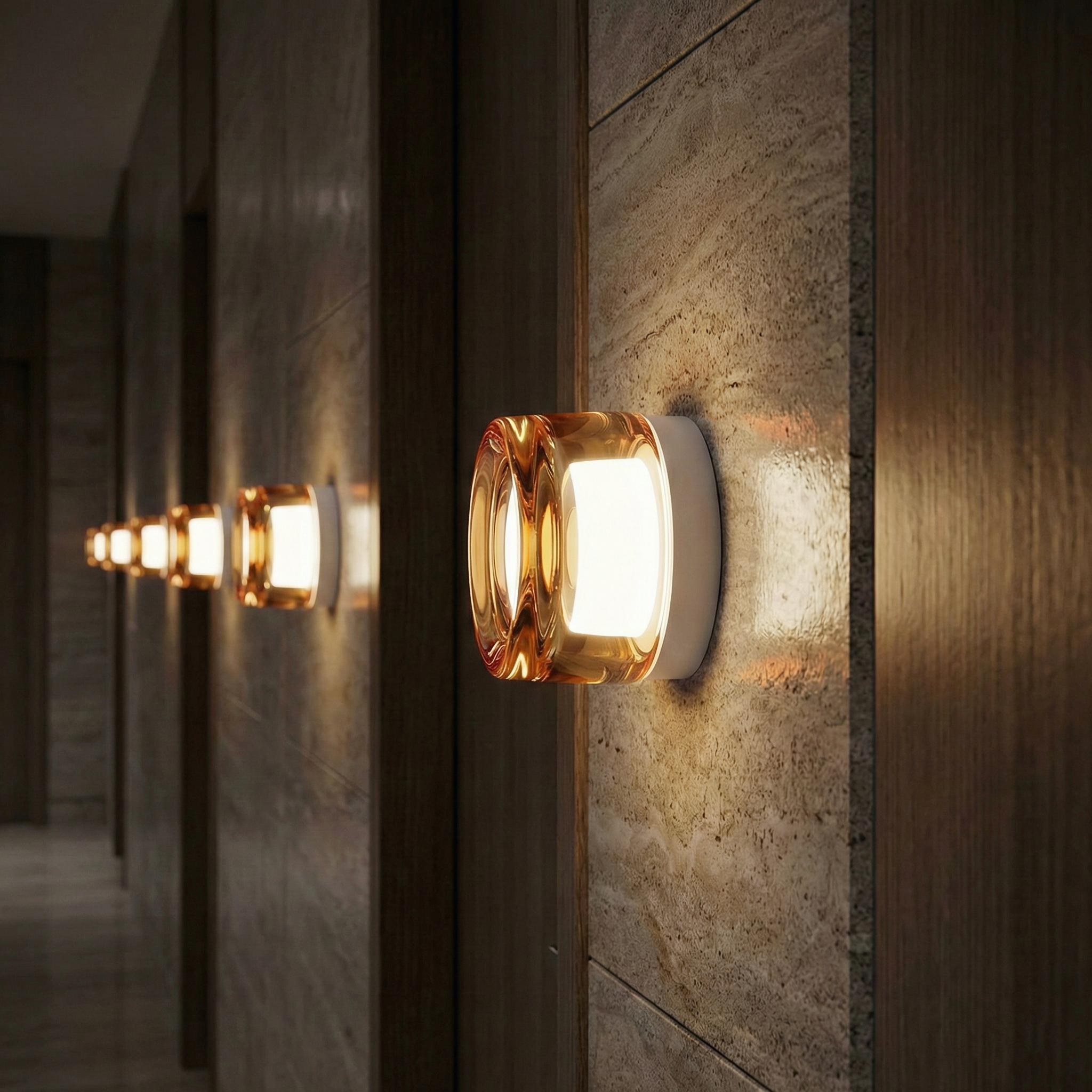 Calm Pebble Wall Sconce – LED Indoor Modern Wall Lighting Fixture Hallways Living Rooms Kitchens