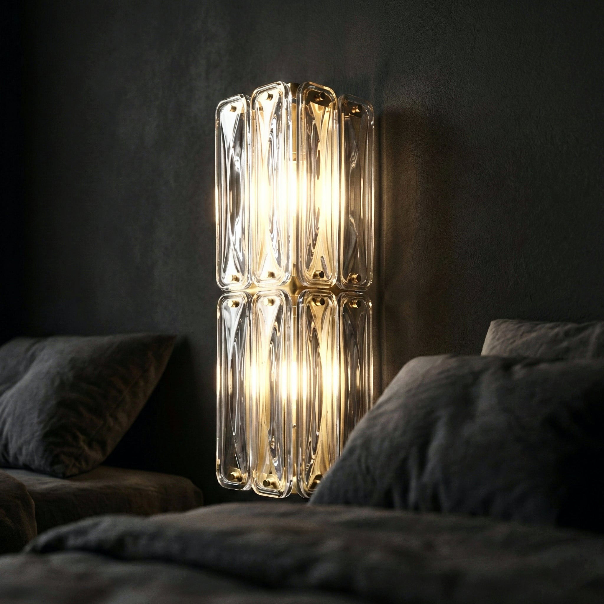 Patina Copper Dome Wall Lamp – Textured Glass Copper Finish Architectural Wall Lighting Fixture