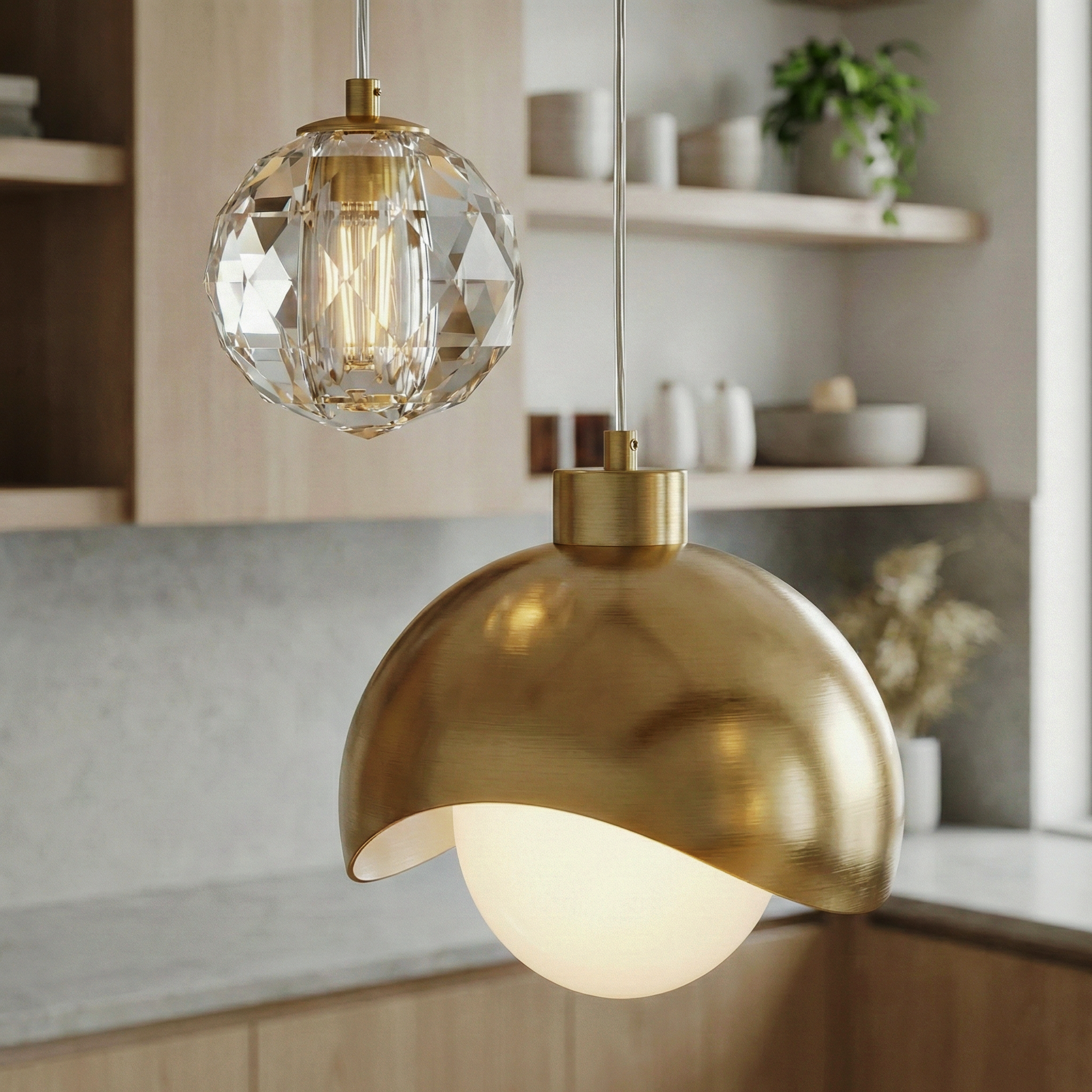 Subtle Glow Pendant Light - LED Architectural Pendant Light Modern Interiors Residential Spaces Subtle Halo Glow