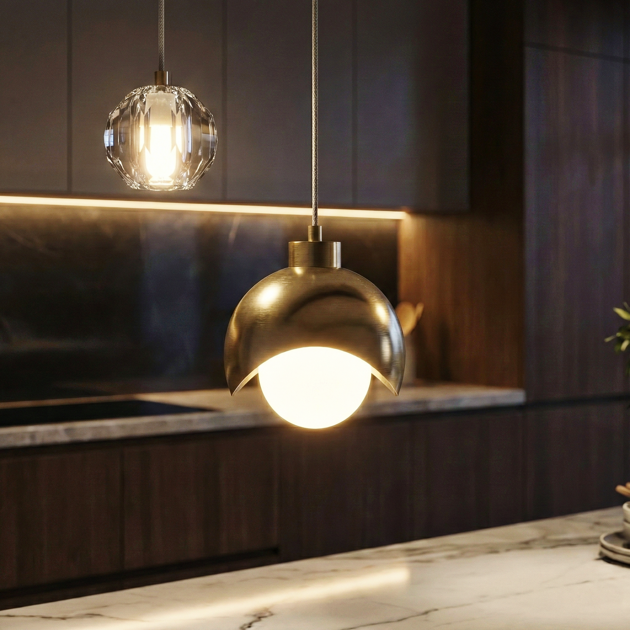 Subtle Glow Pendant Light - LED Architectural Pendant Light Modern Interiors Residential Spaces Subtle Halo Glow