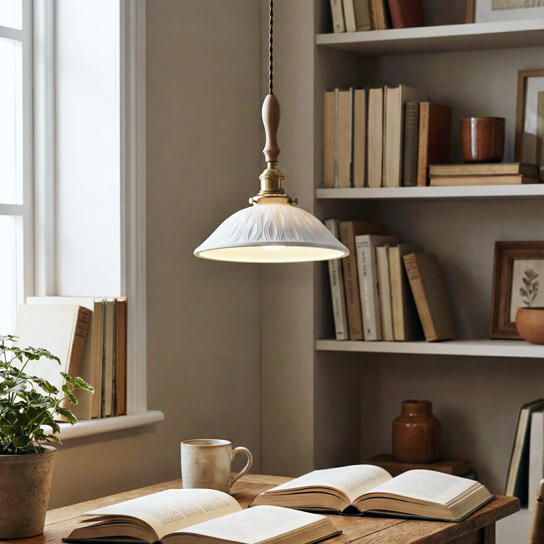 Dahlia Curve Pendant Light – Warm Ambient Glow Sculpted Craftsmanship Interiors