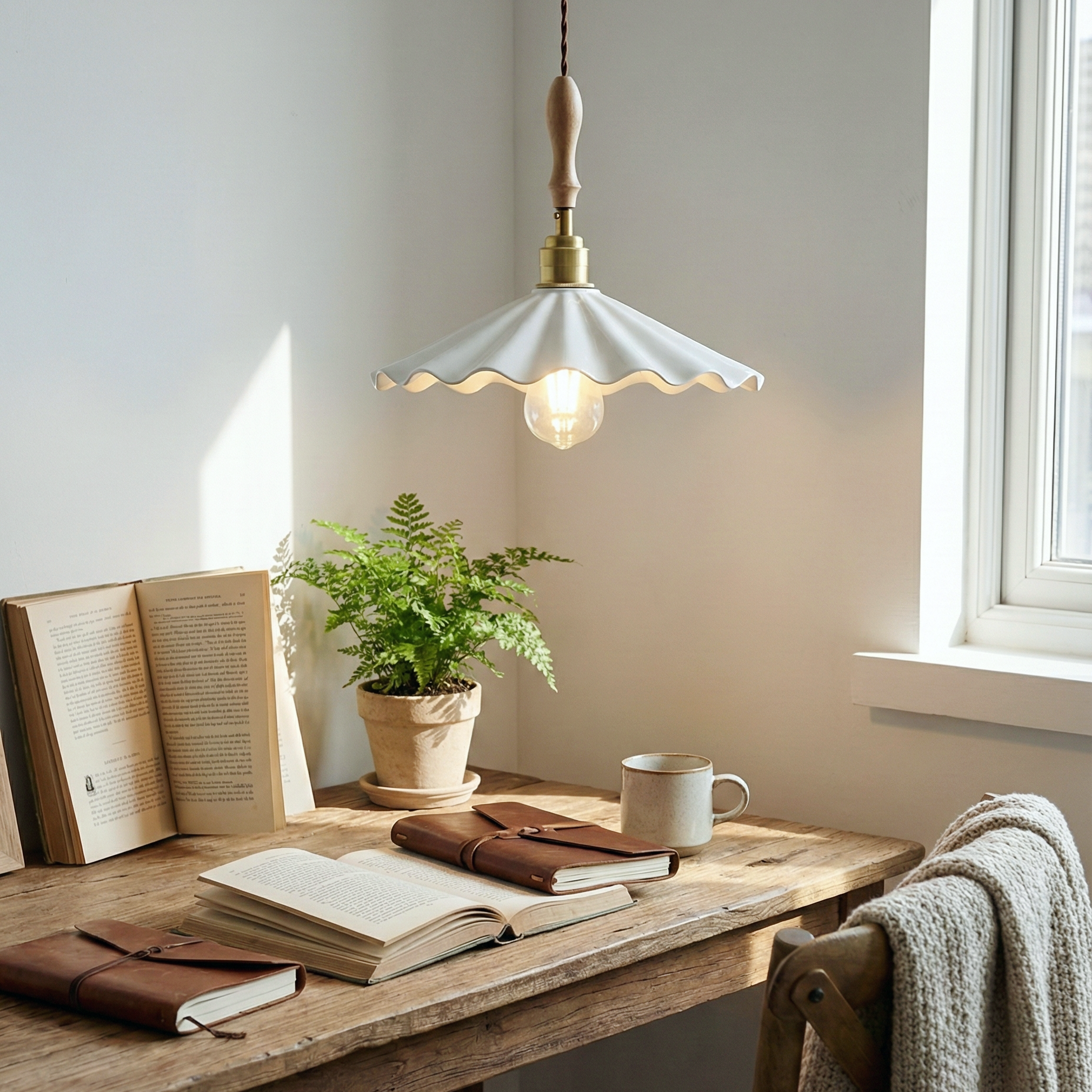 Dahlia Curve Pendant Light – Warm Ambient Glow Sculpted Craftsmanship Interiors