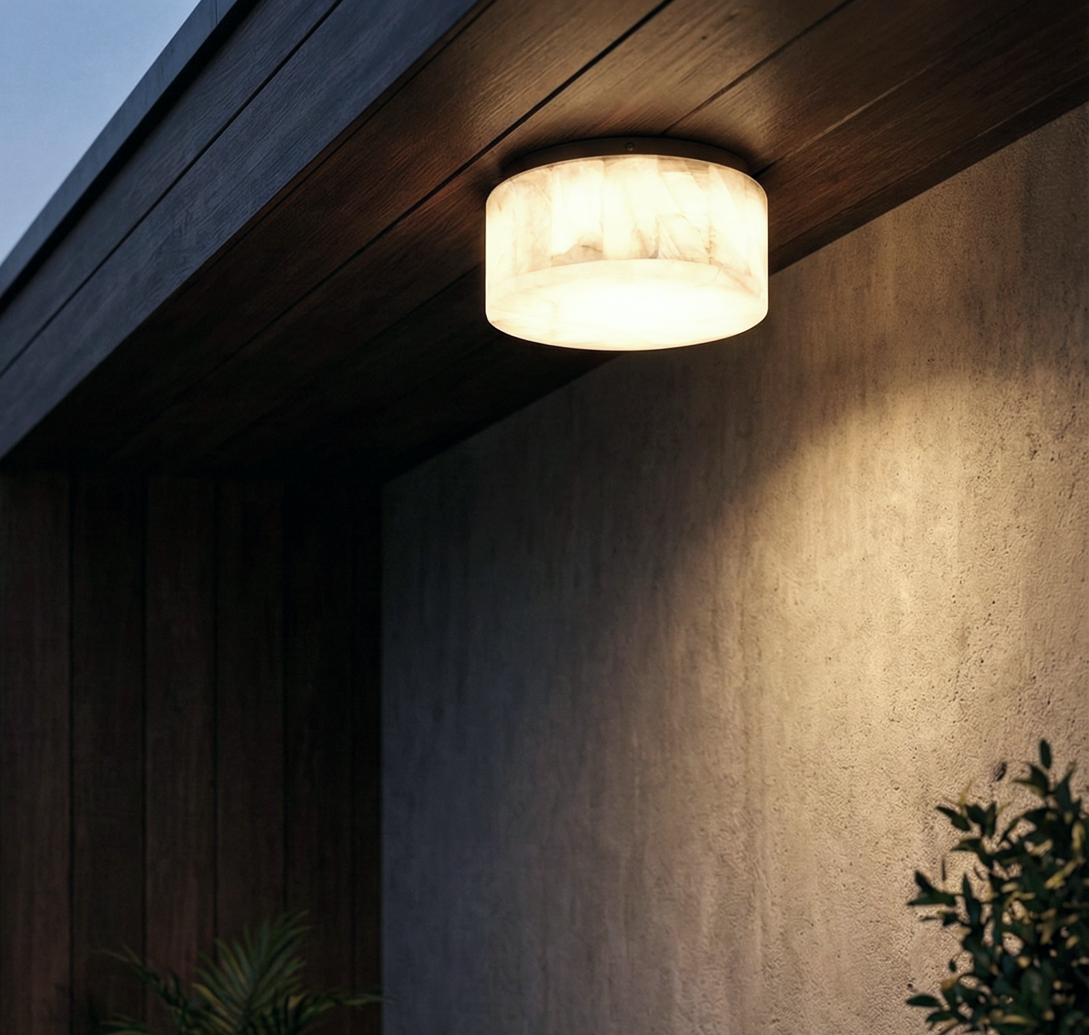 Hearth Alabaster Dome Ceiling Light – LED Indoor Ambient Lighting Fixture