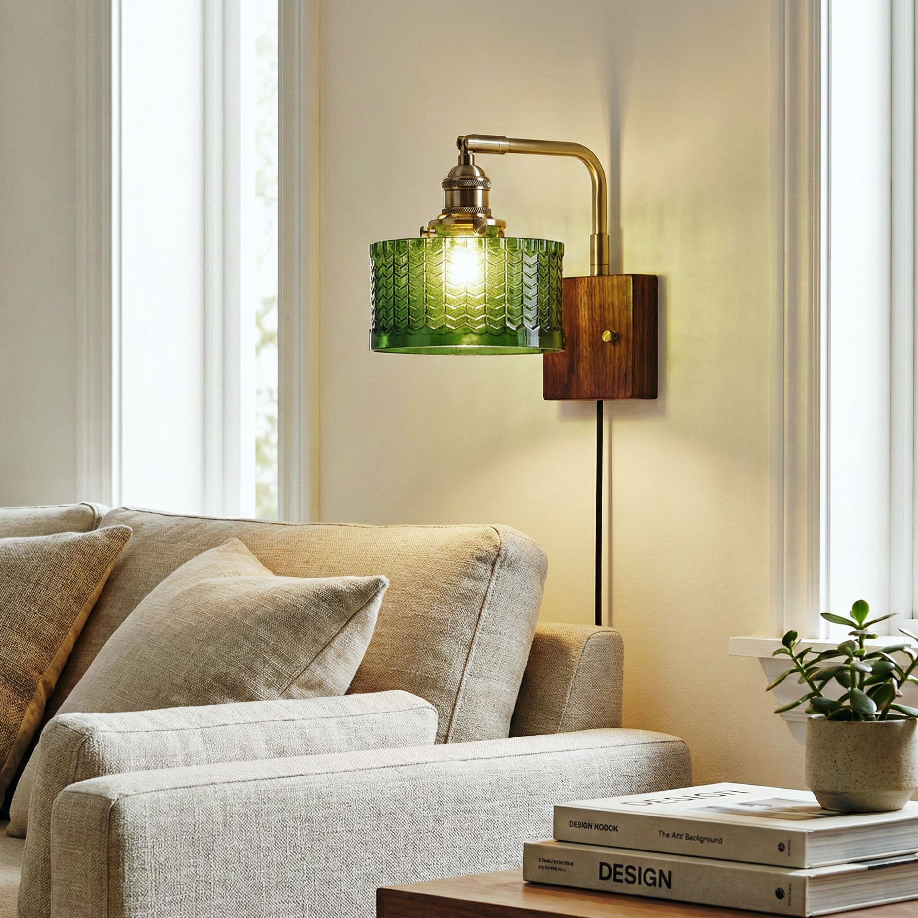 Verdant Dome Wall Lamp – Rustic Glass Shade Casts Dappled Forest Light Across Interiors