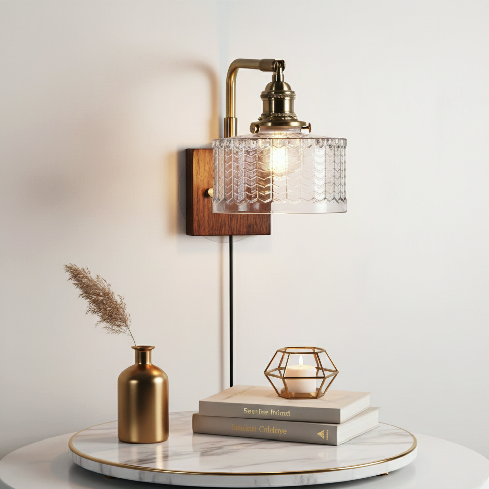 Verdant Dome Wall Lamp – Rustic Glass Shade Casts Dappled Forest Light Across Interiors