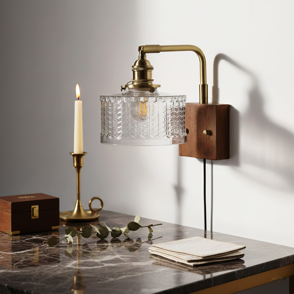 Verdant Dome Wall Lamp – Rustic Glass Shade Casts Dappled Forest Light Across Interiors
