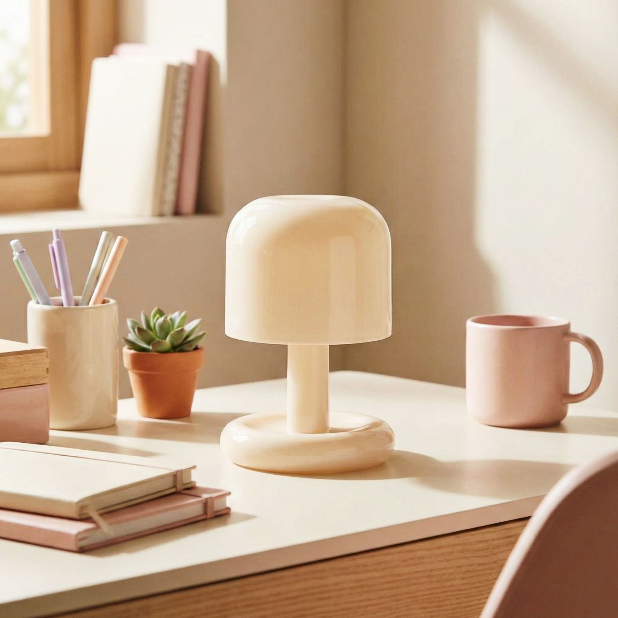 Petal Ember Table Lamp – Rechargeable LED Table Lamp Warm Ambient Light Bedroom Desk