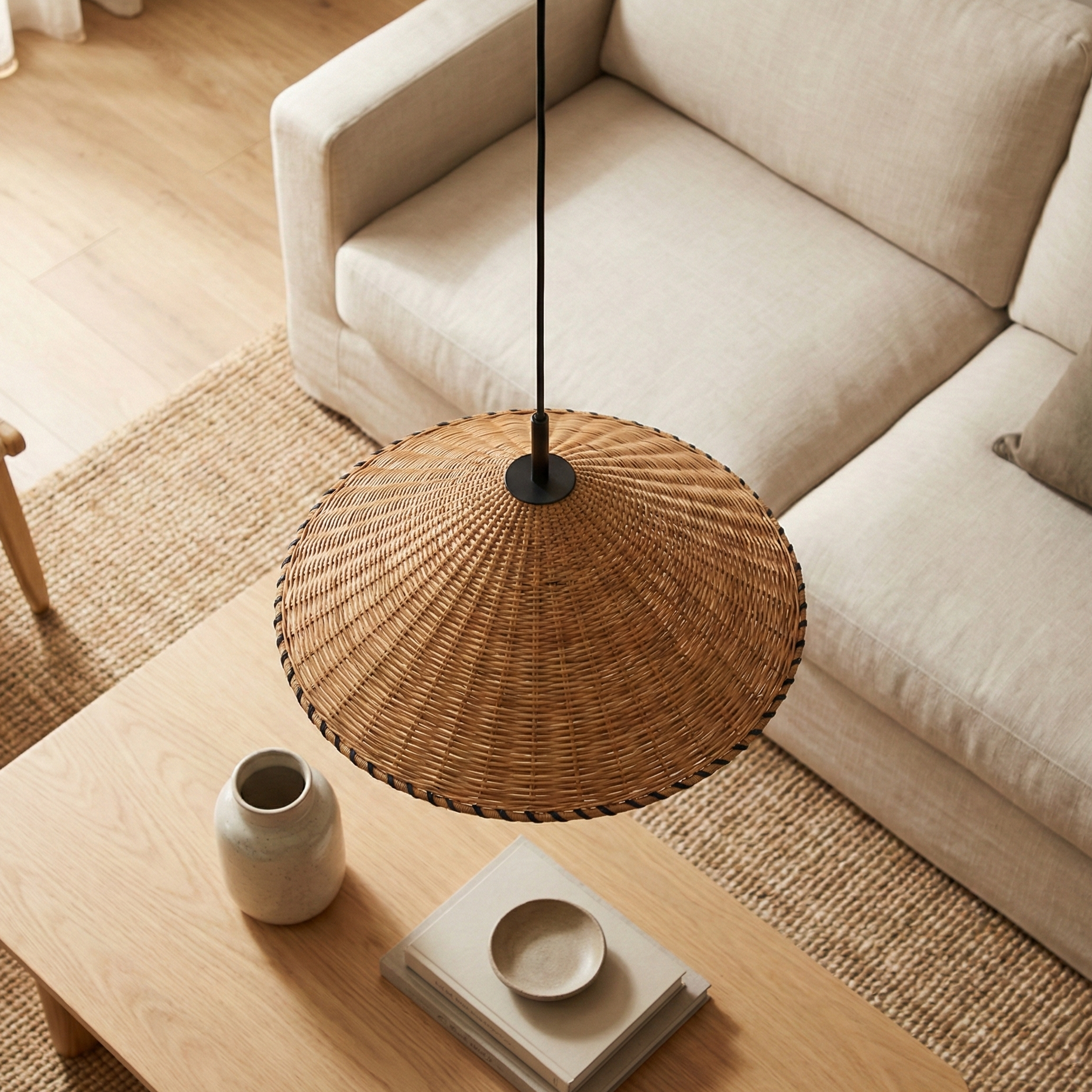 Terra Charcoal Pendant Lamp – LED Architectural Indoor Pendant Light Fixture Hallways Living Rooms Staircases