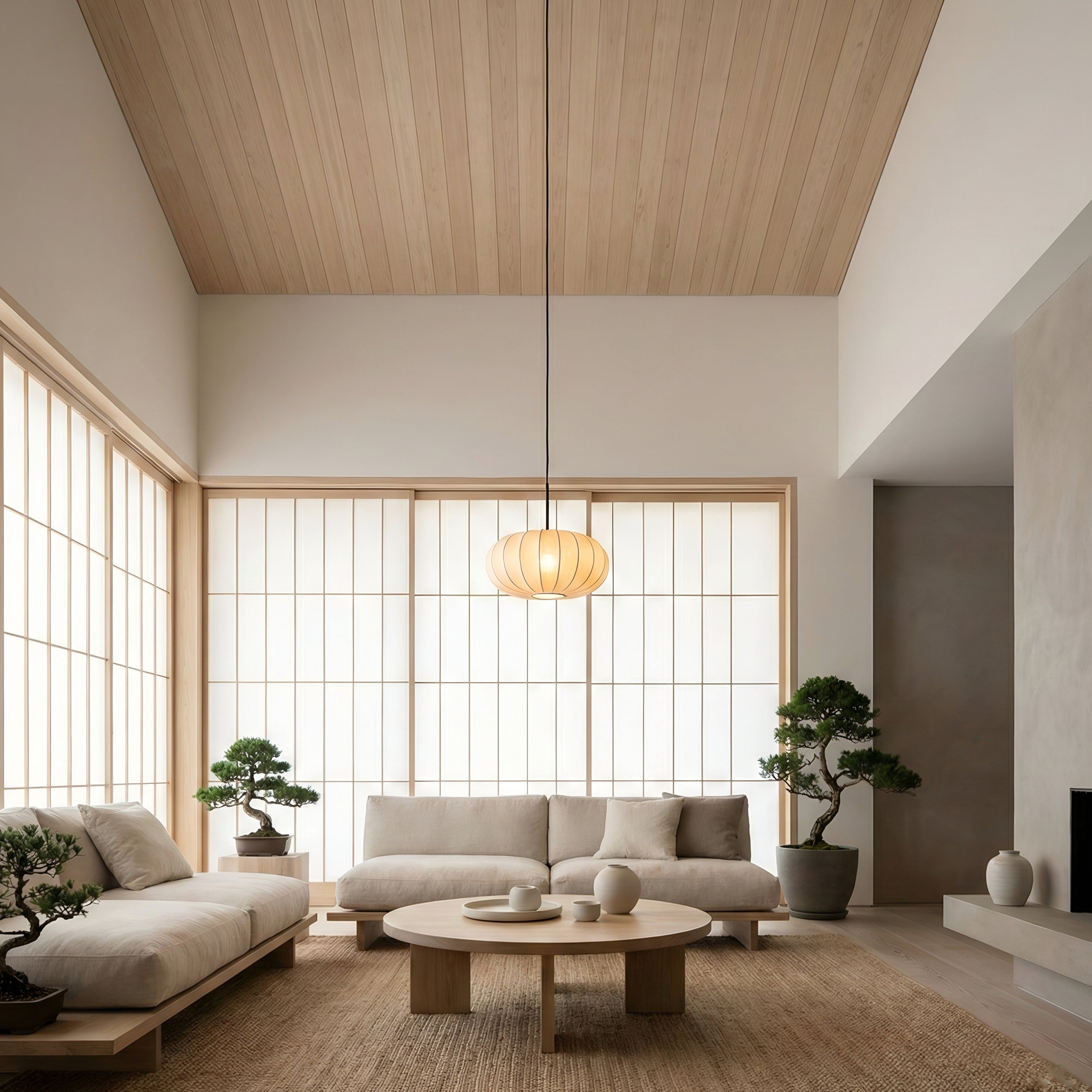 Opus Dome Pendant Lamp – Wabi Sabi Inspired Natural Materials Rustic Modern Interiors