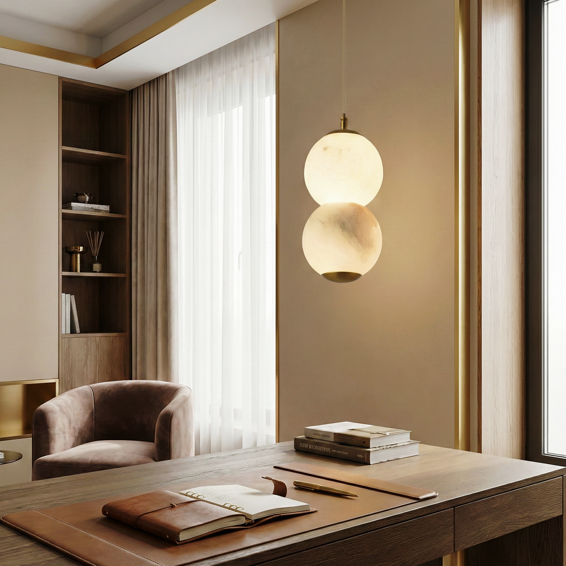 Smoor Alabaster Pendant Light – LED Alabaster Diffused Ambience Pendant