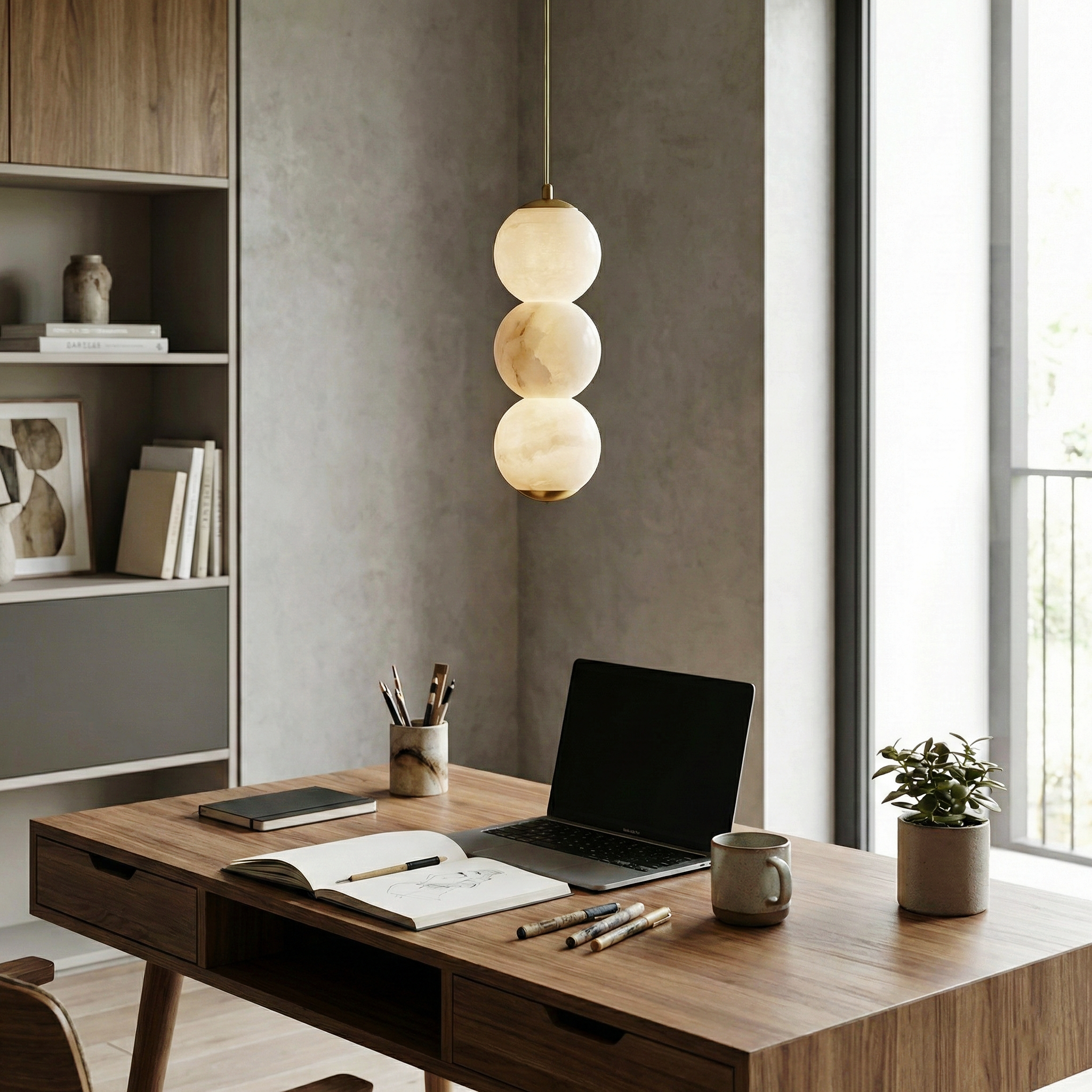 Smoor Alabaster Pendant Light – LED Alabaster Diffused Ambience Pendant