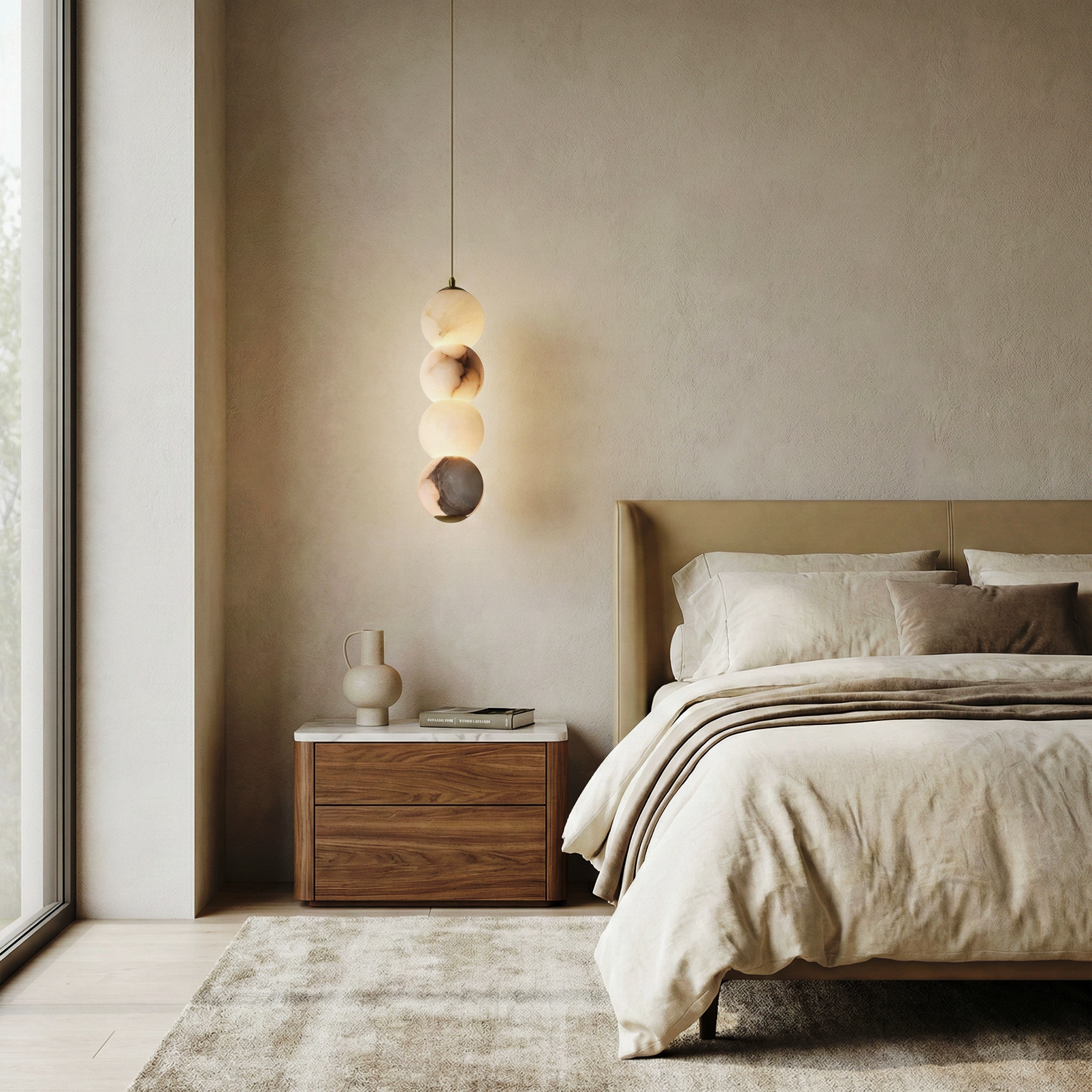 Smoor Alabaster Pendant Light – LED Alabaster Diffused Ambience Pendant