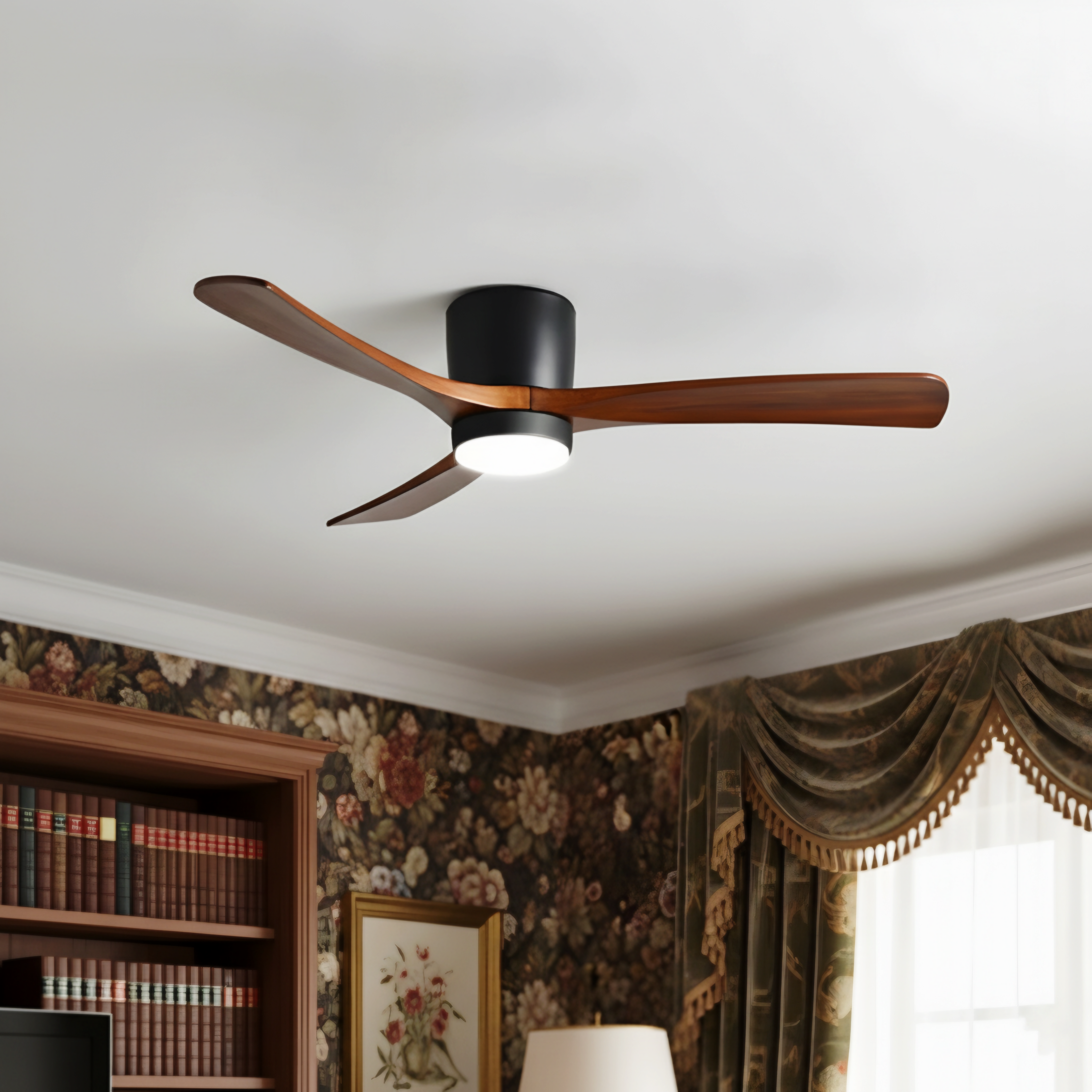 Proton Wood Ceiling Fan Light – LED Nordic Ceiling Fan Light