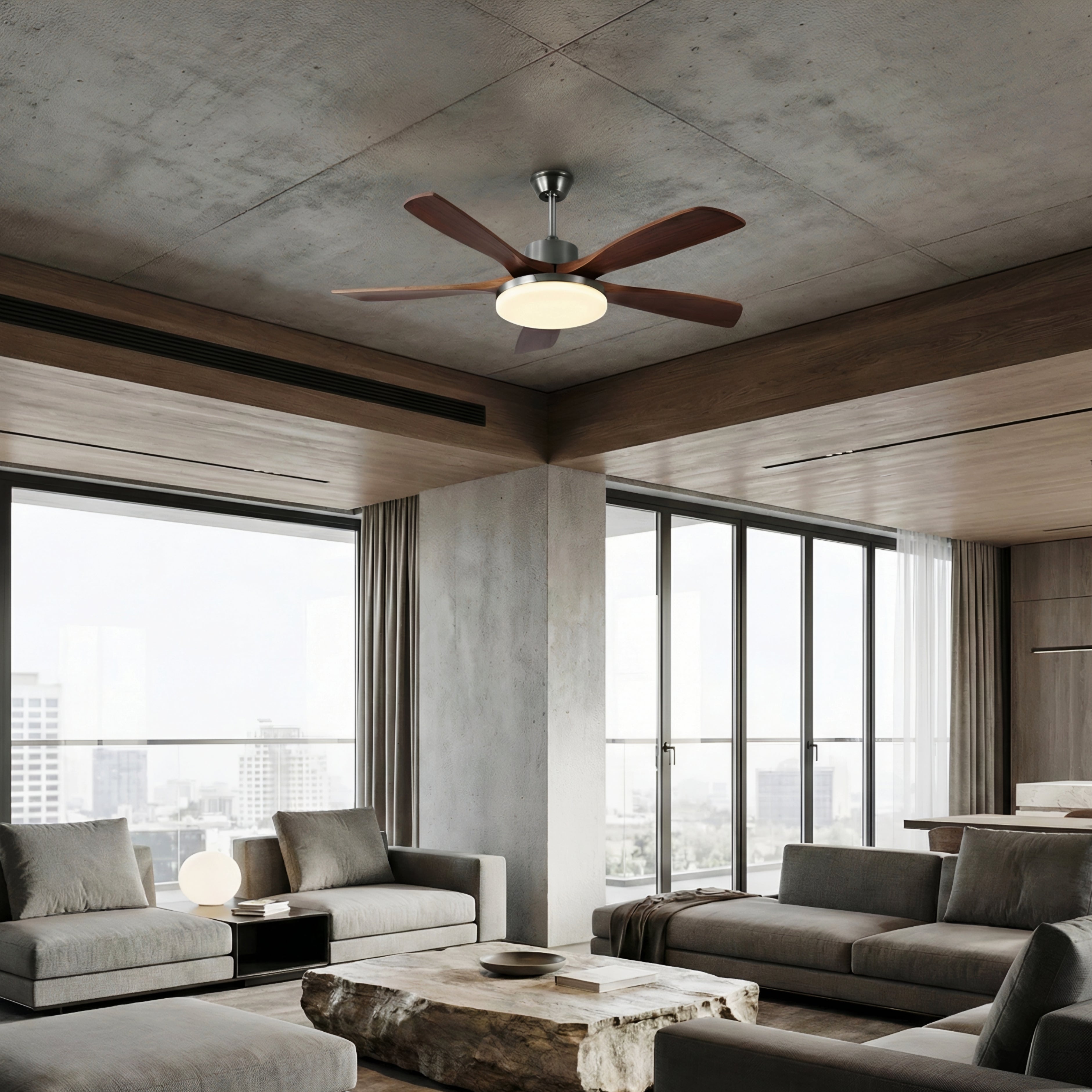 Serene Nordic Ceiling Fan Light – LED Ceiling Fan Light Integrated Dimming Modern Living Rooms