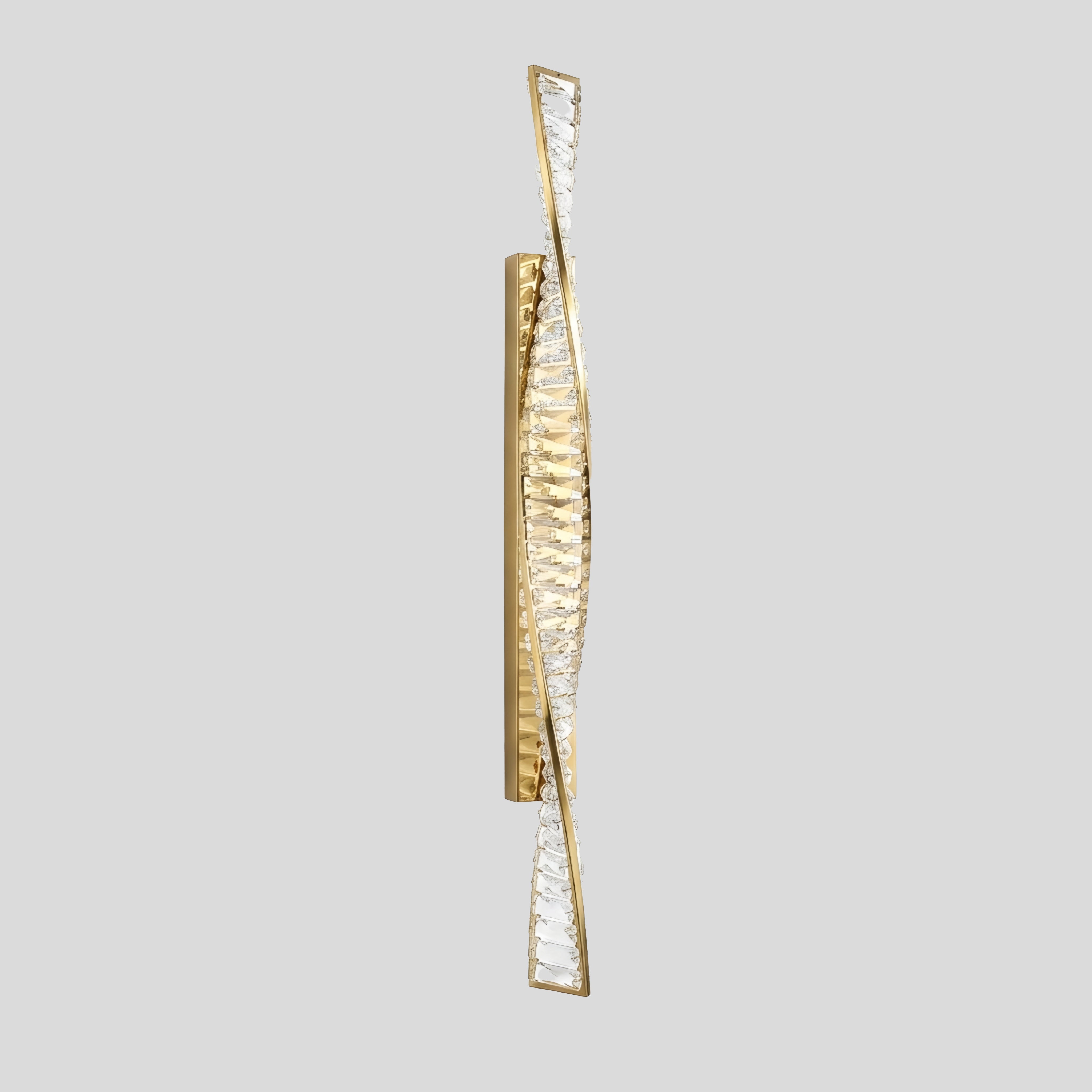 Valenza Twist Crystal Wall Lamp – Modern Gold LED Decorative Wall Lighting Fixture