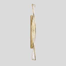 Valenza Twist Crystal Wall Lamp – Modern Gold LED Decorative Wall Lighting Fixture