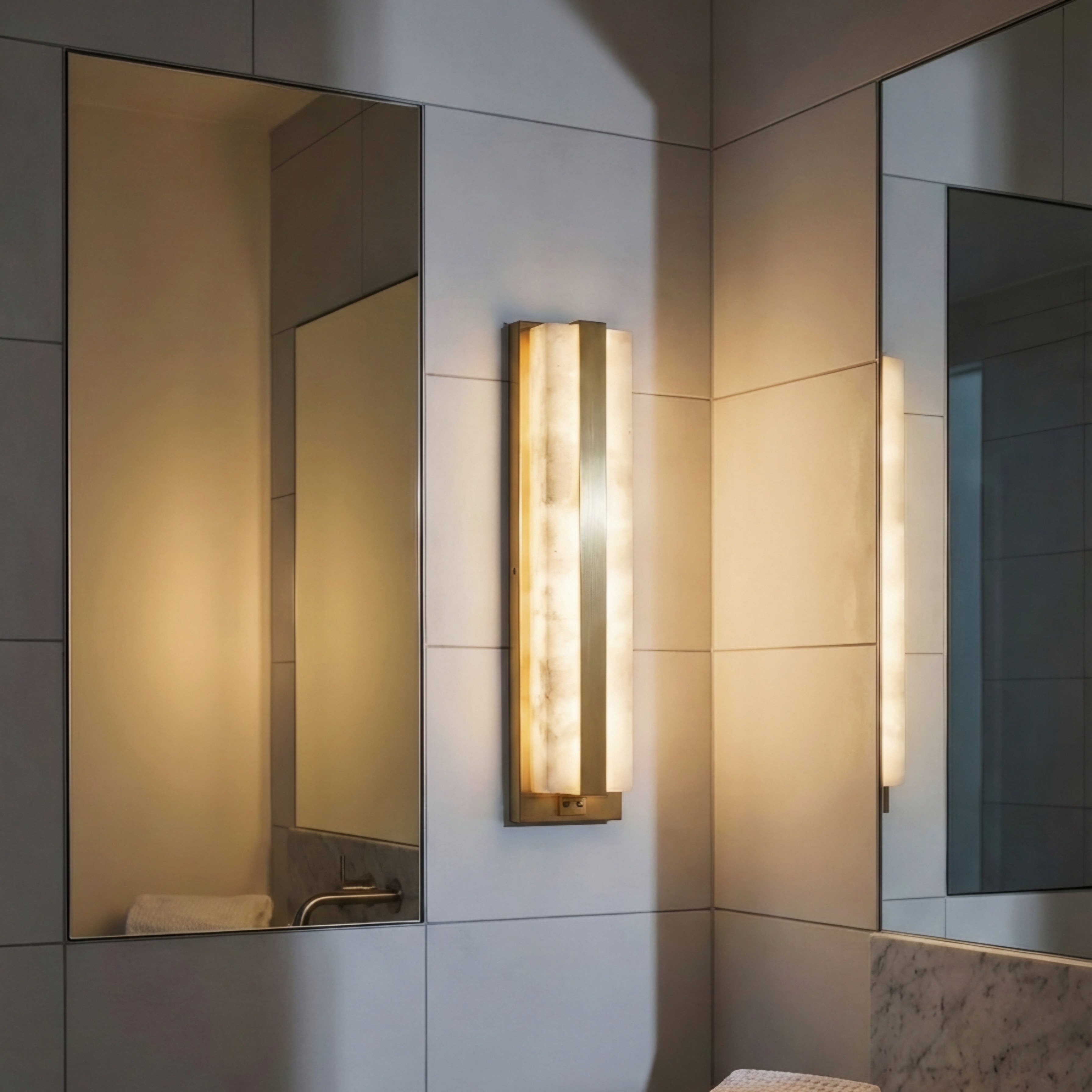 Aurielle Marble Oval Wall Lamp – Modern LED Indoor Marble Wall Sconce Bedside Hallway Lighting Fixture