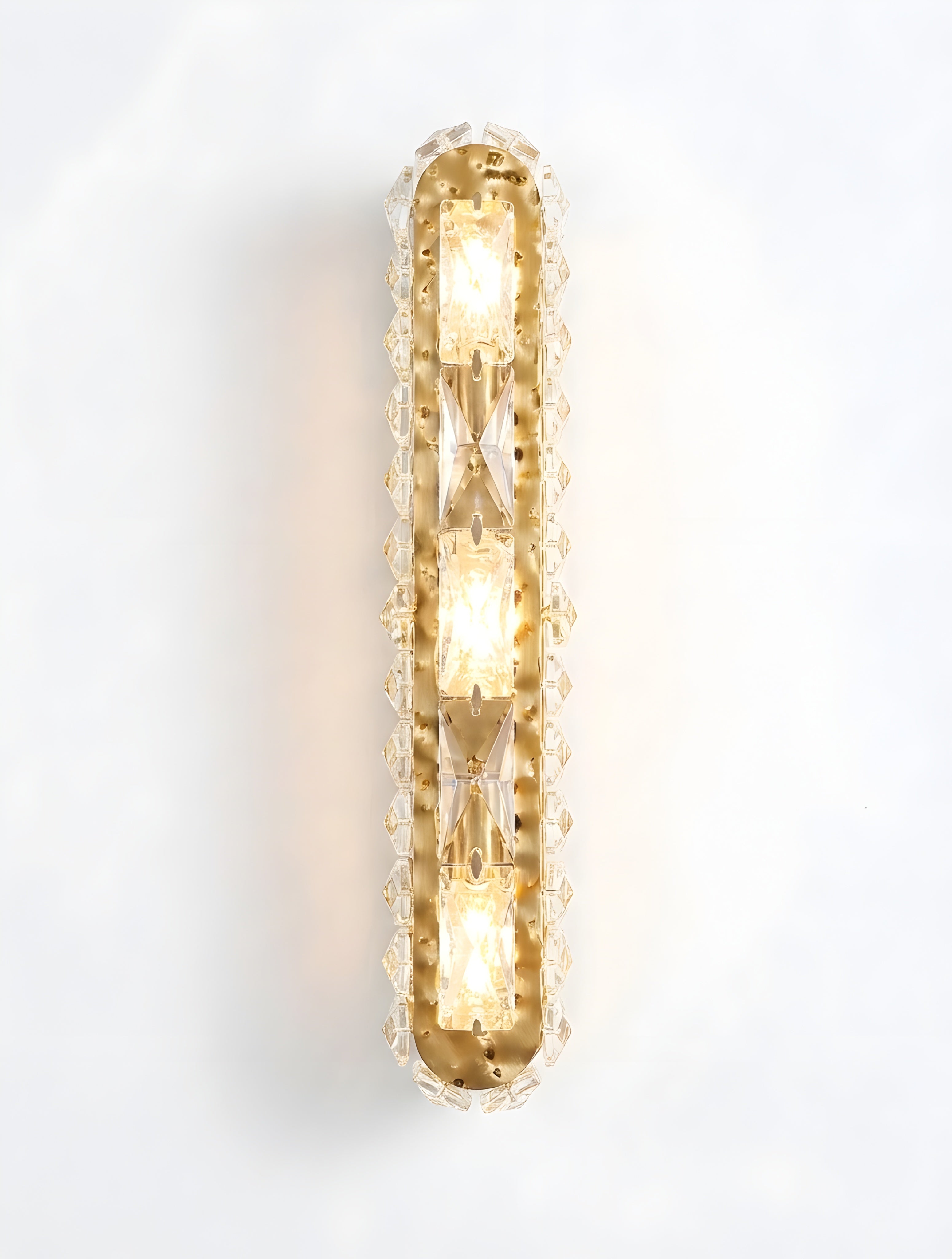 Celestique Dual Crystal Wall Lamp – Modern LED Bedroom Bedside Hallway Wall Sconce Fixture
