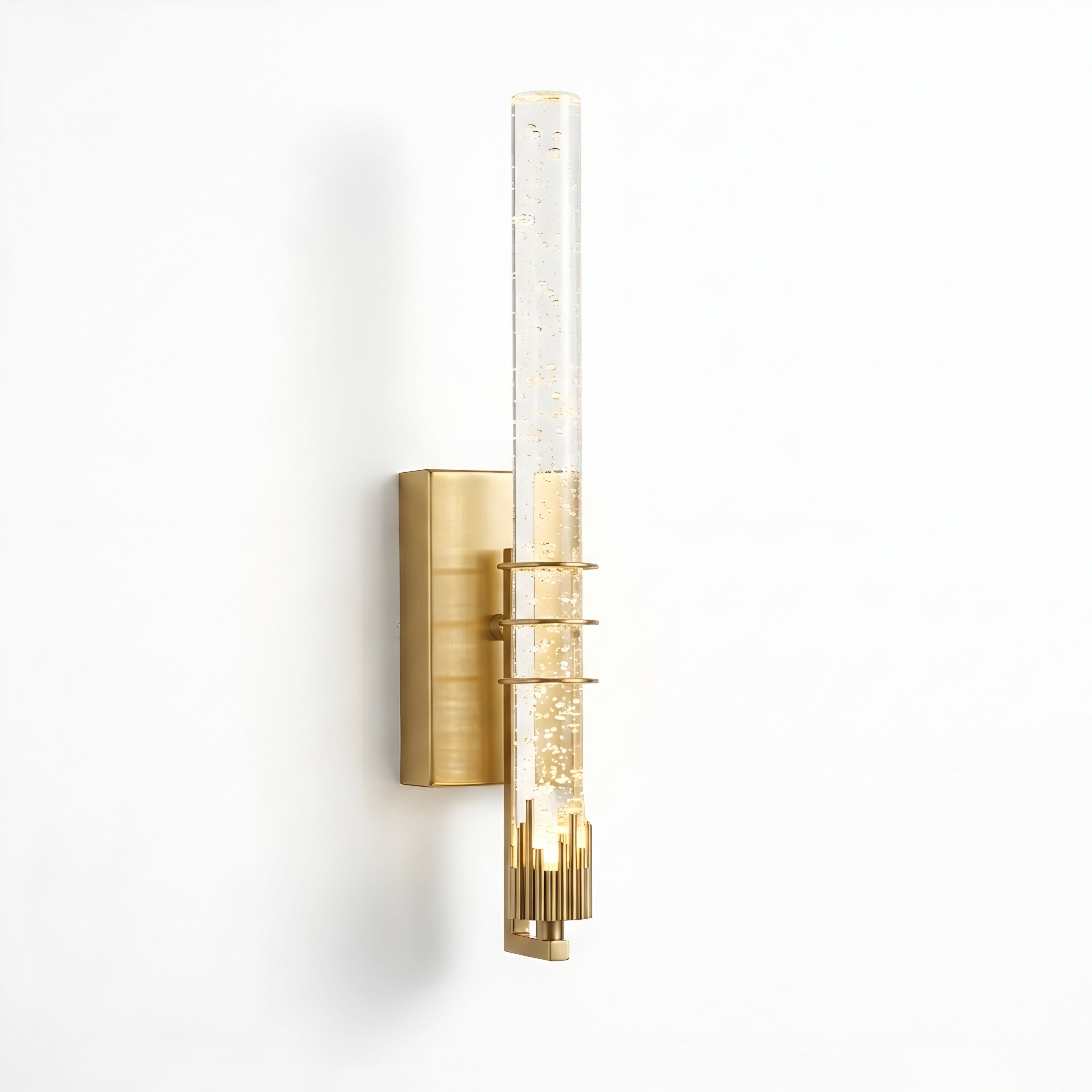 Lunaris Crystal Bar Wall Lamp – Modern LED Gold Black Vanity Hallway Sconce Fixture