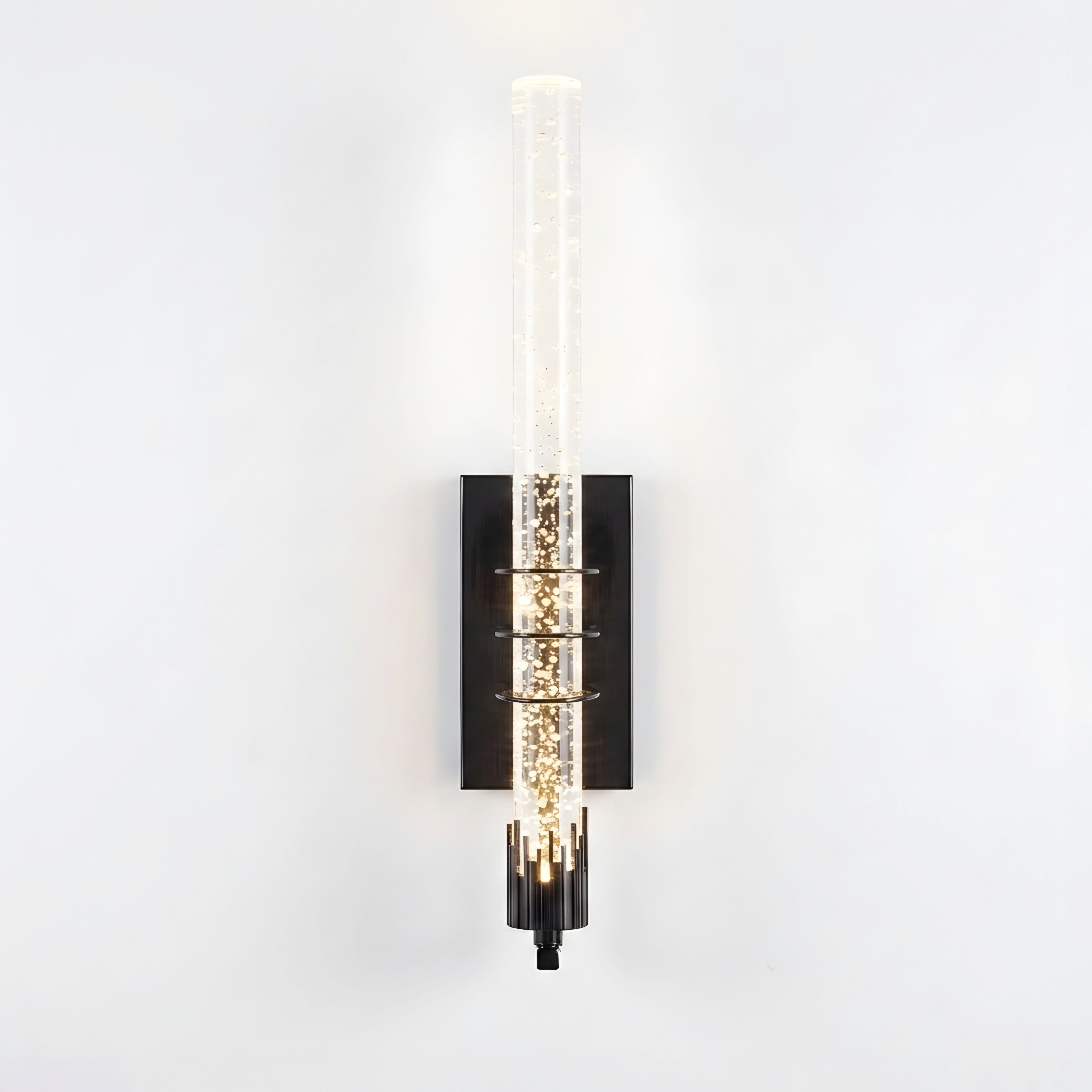 Lunaris Crystal Bar Wall Lamp – Modern LED Gold Black Vanity Hallway Sconce Fixture