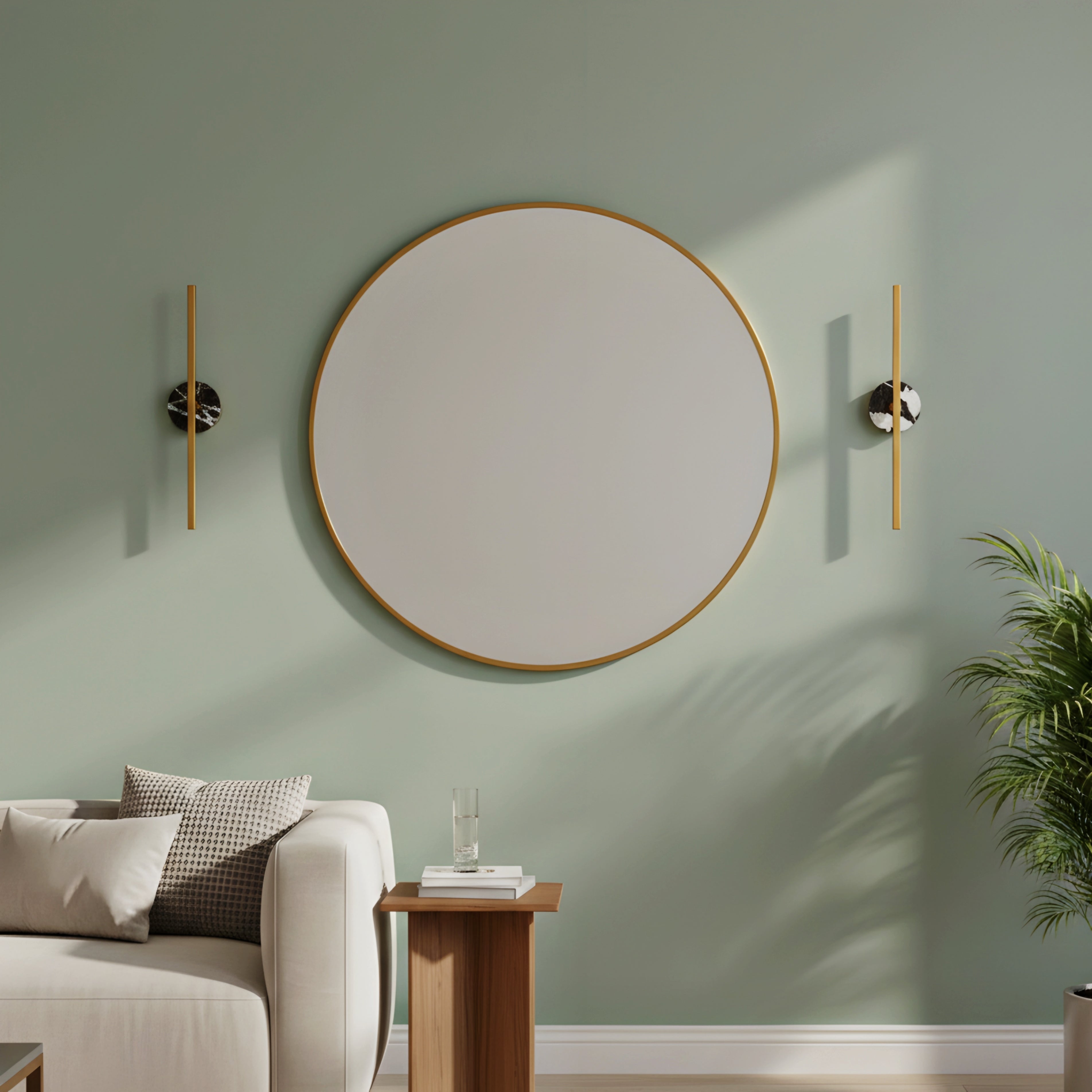 Linea Luxe Slim Wall Lamp – Modern Gold LED Vertical Bathroom Vanity Sconce Light