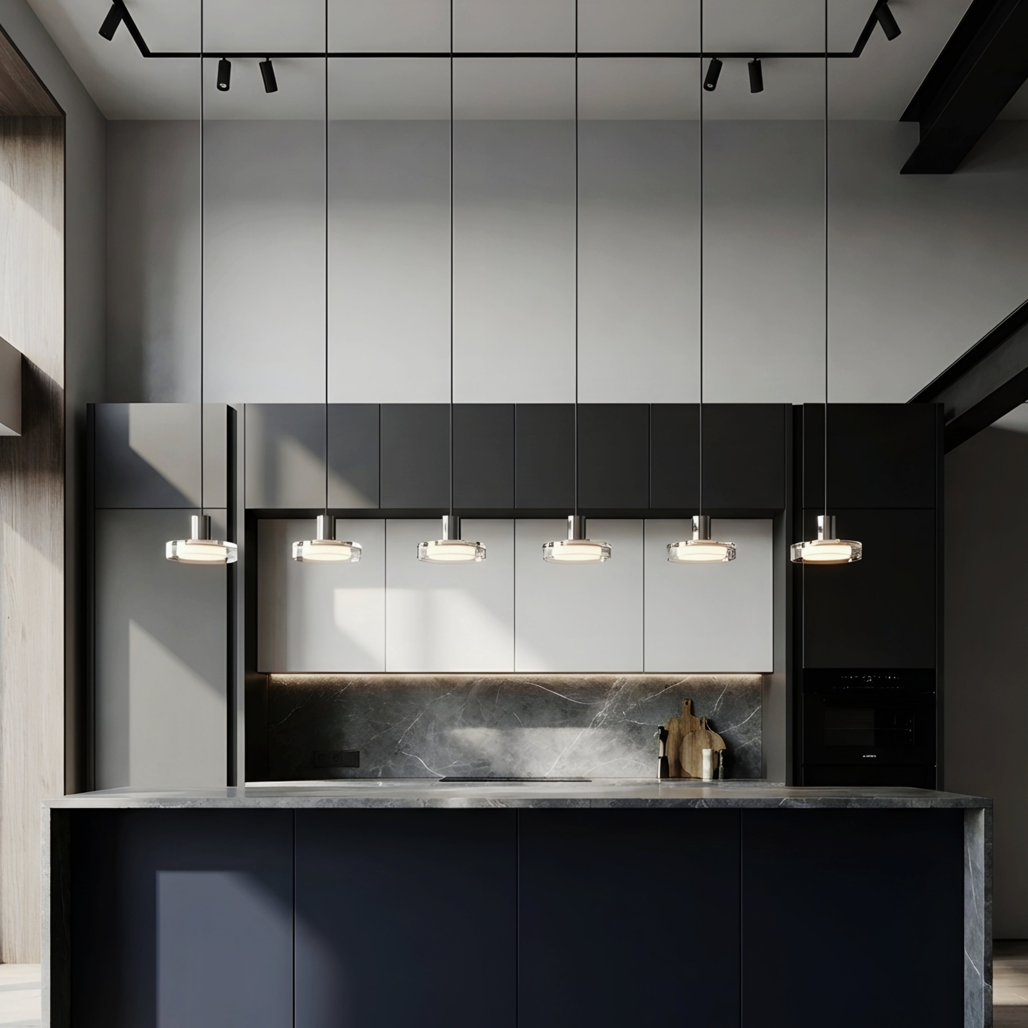 Aeris Halo Glass Pendant Light – Modern Minimalist LED Dining Table Hanging Ceiling Fixture