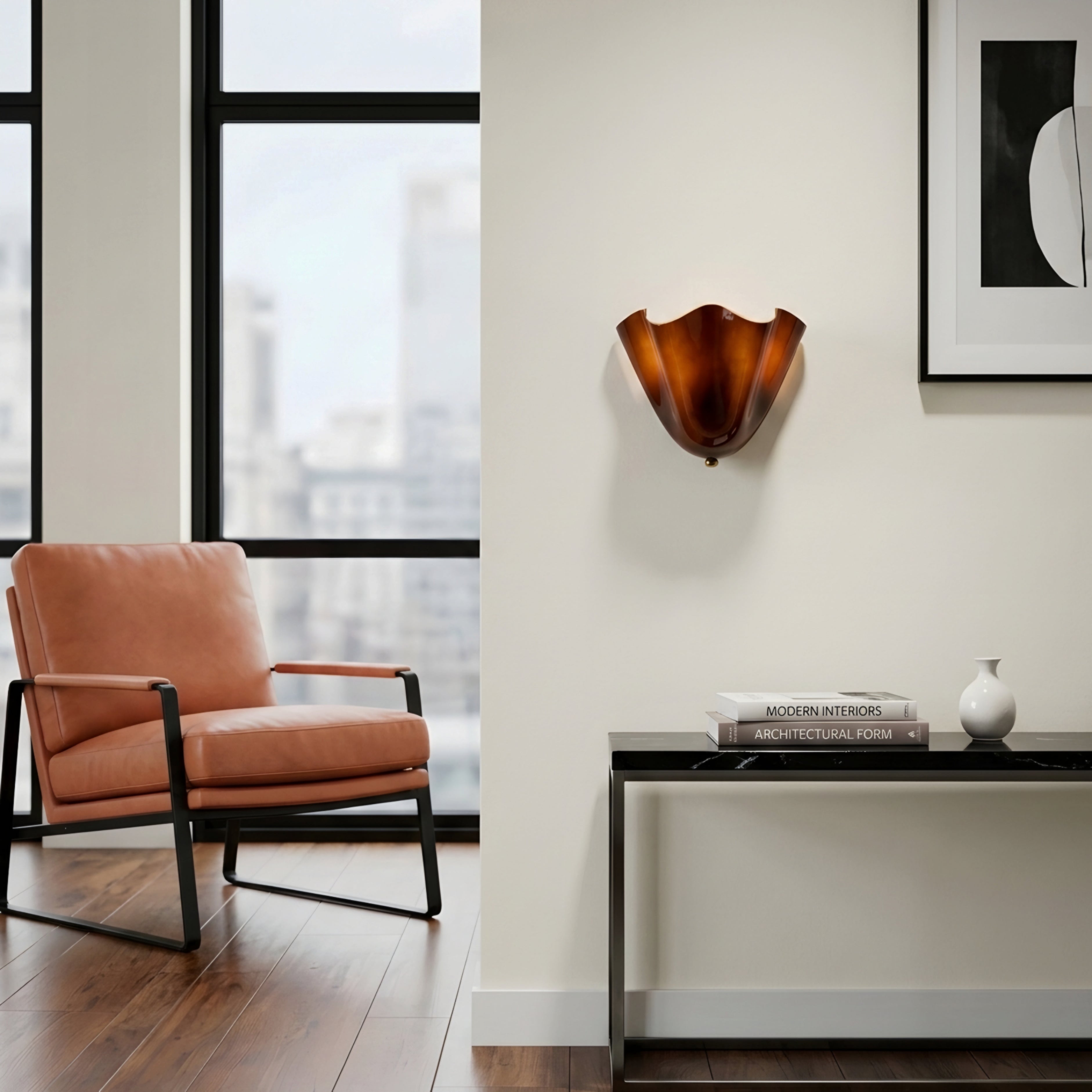 Petal Glow Opal Glass Wall Sconce – Soft Modern Ambient Wall Lamp Fixture