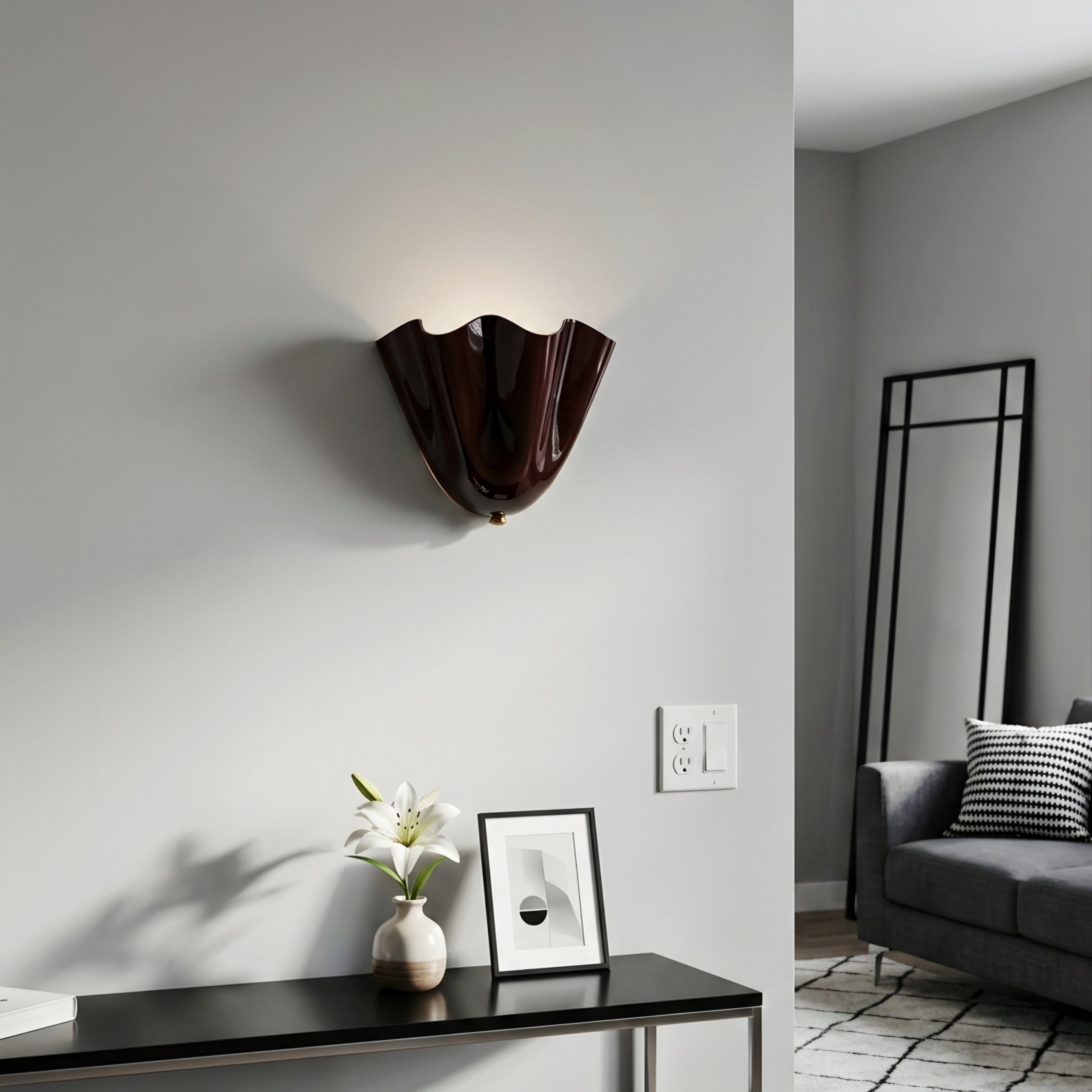 Petal Glow Opal Glass Wall Sconce – Soft Modern Ambient Wall Lamp Fixture