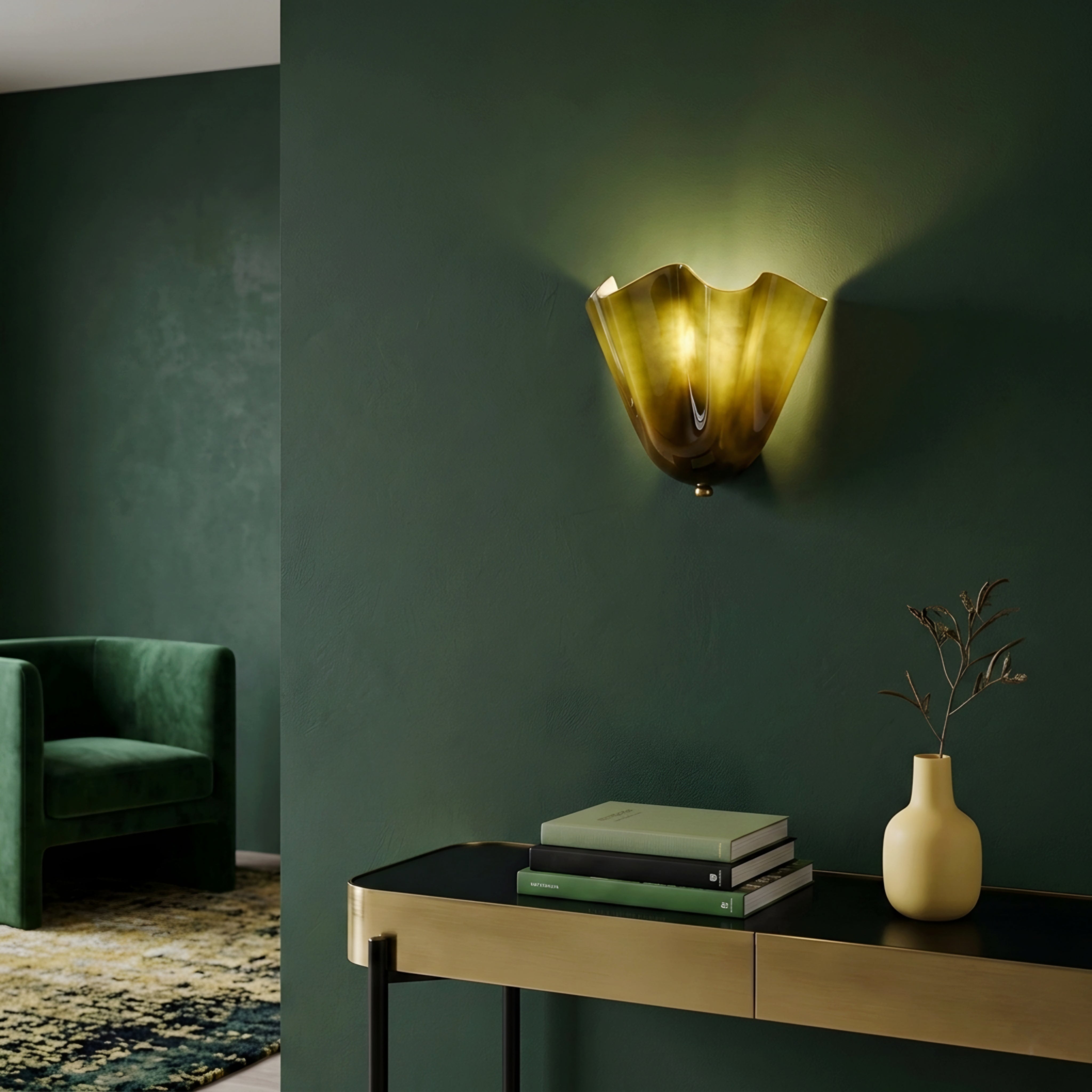 Petal Glow Opal Glass Wall Sconce – Soft Modern Ambient Wall Lamp Fixture