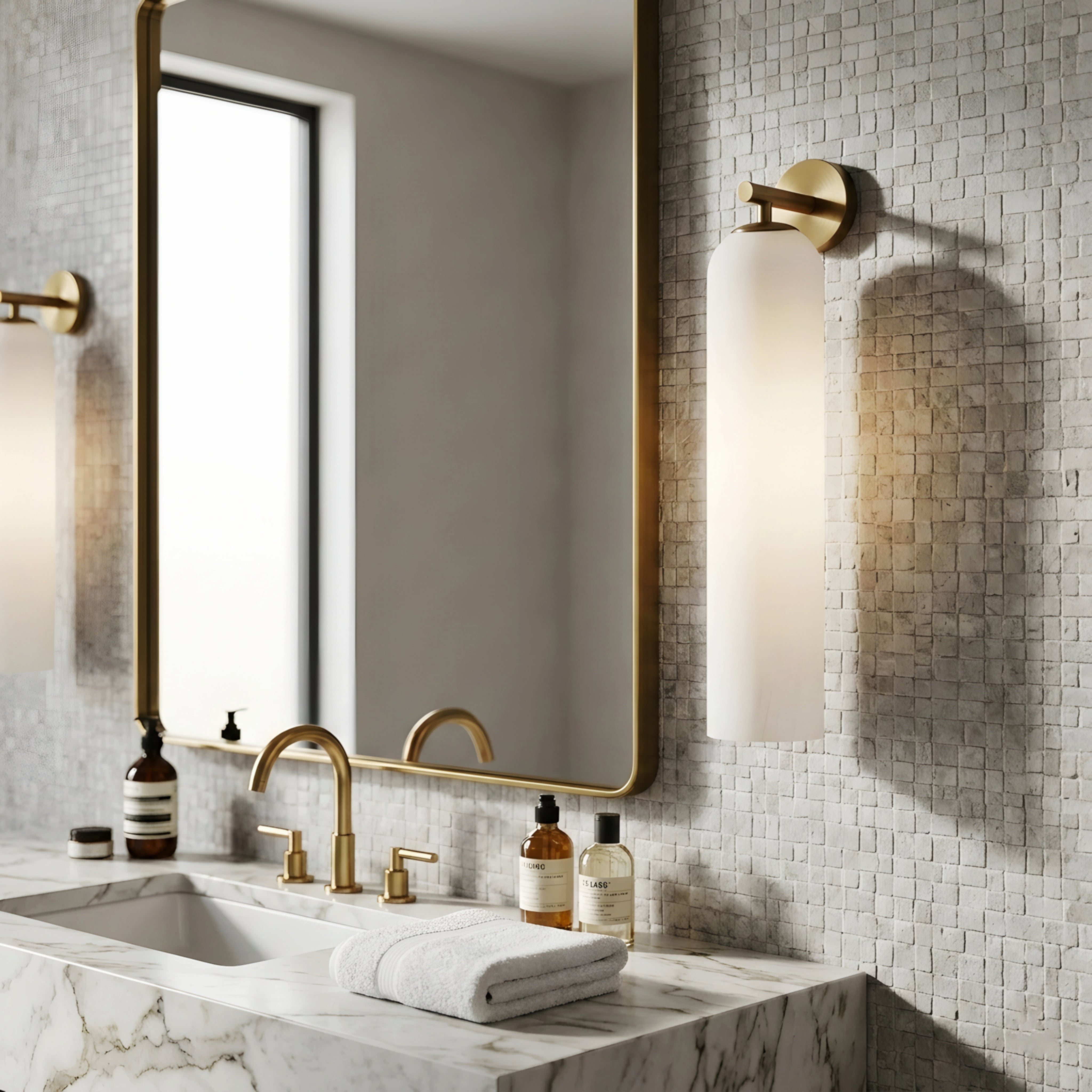 Avelin Cylinder Wall Sconce – Modern LED Frosted Glass Bathroom Vanity Vertical Lighting Fixture