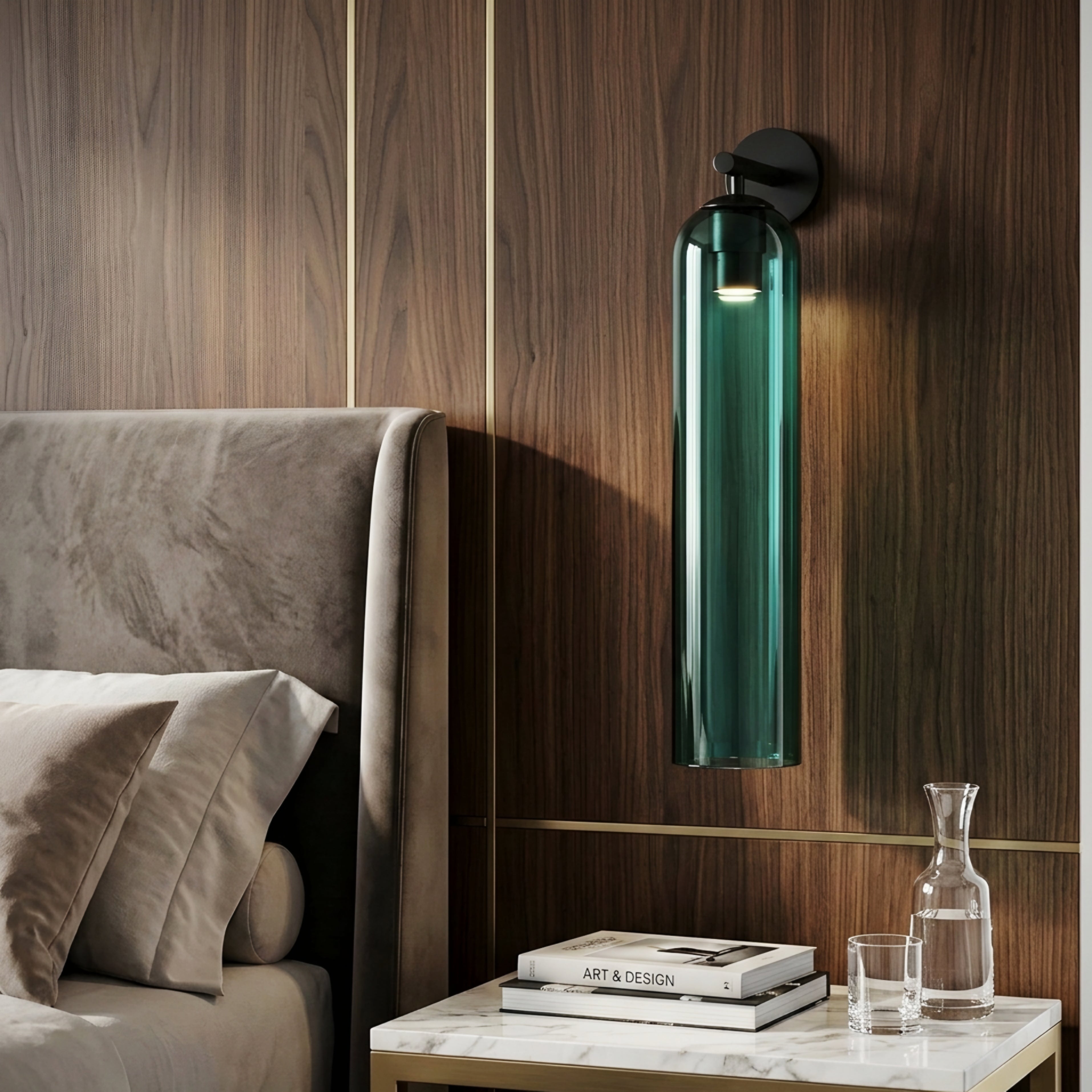 Avelin Cylinder Wall Sconce – Modern LED Frosted Glass Bathroom Vanity Vertical Lighting Fixture