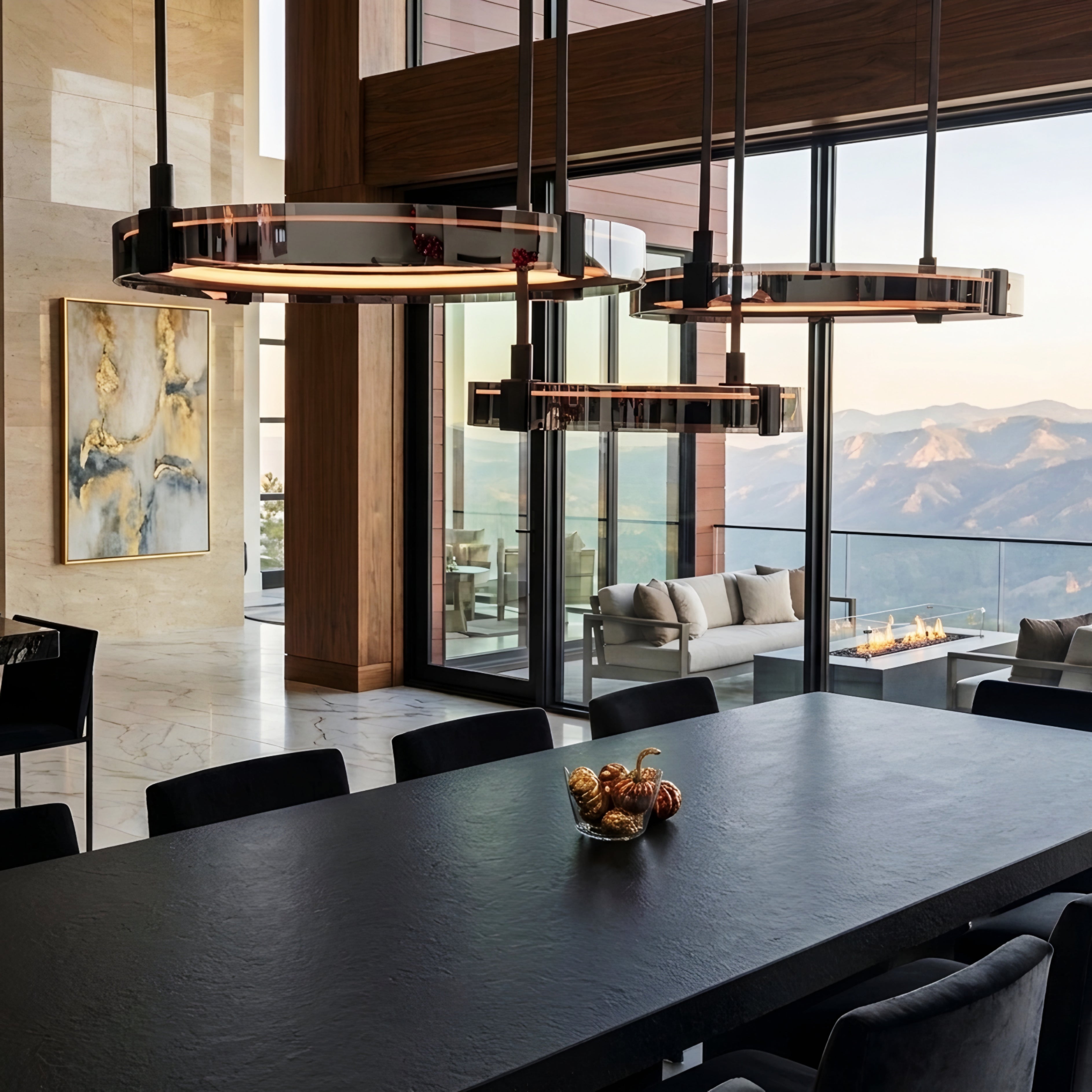 Virelli Ring Chandelier – Modern LED Multi Tier Circular Pendant Living Room Dining Ceiling Lighting