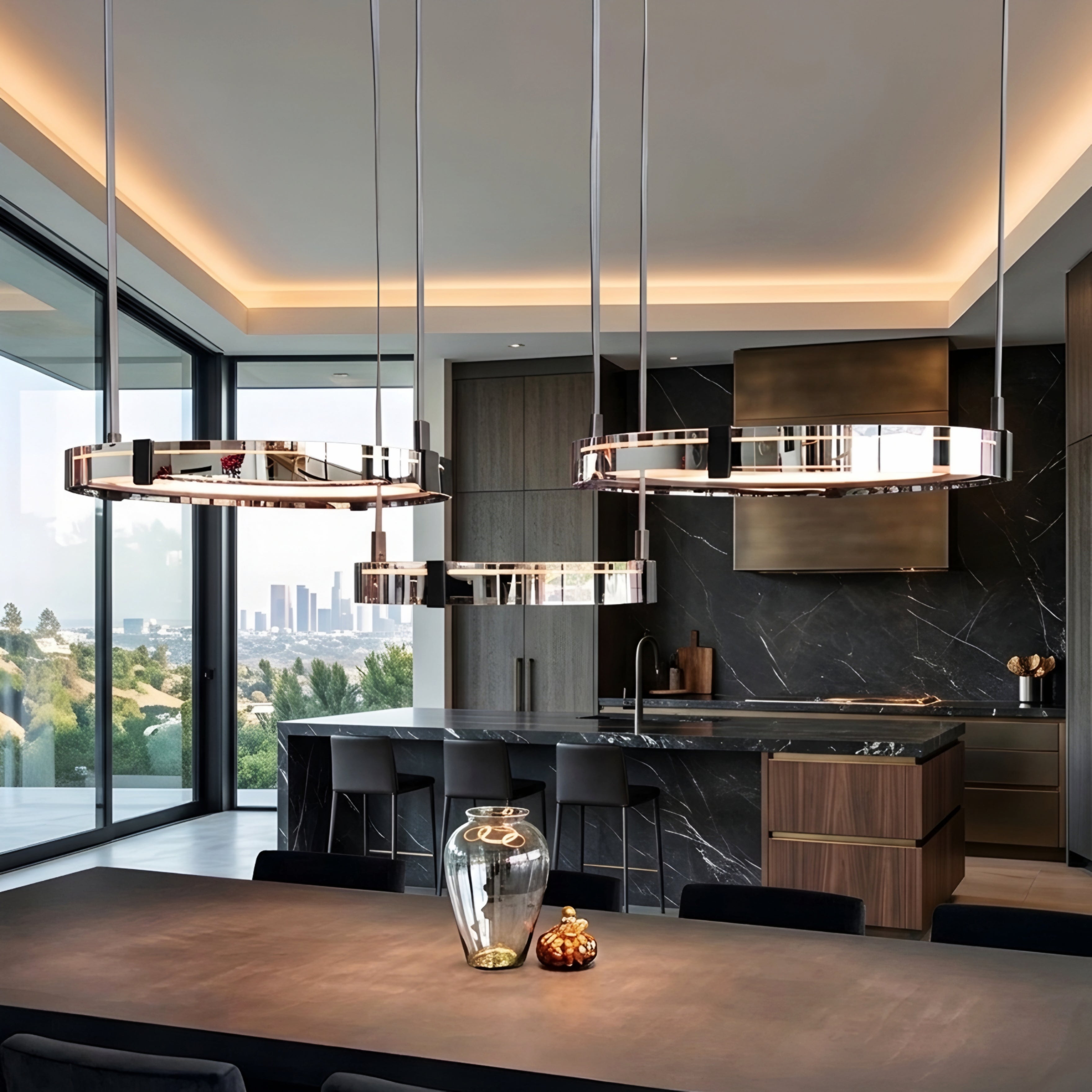 Virelli Ring Chandelier – Modern LED Multi Tier Circular Pendant Living Room Dining Ceiling Lighting