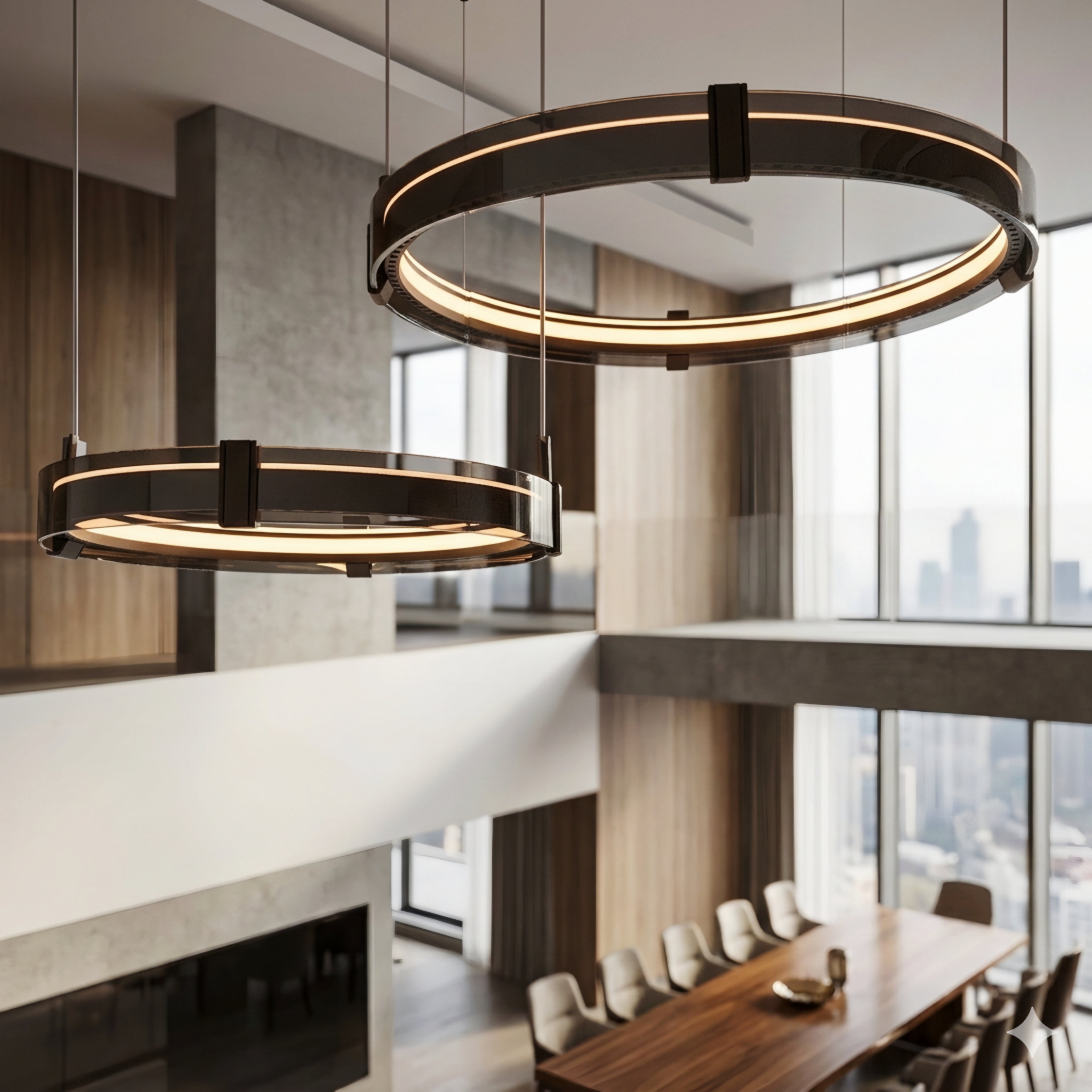Virelli Ring Chandelier – Modern LED Multi Tier Circular Pendant Living Room Dining Ceiling Lighting