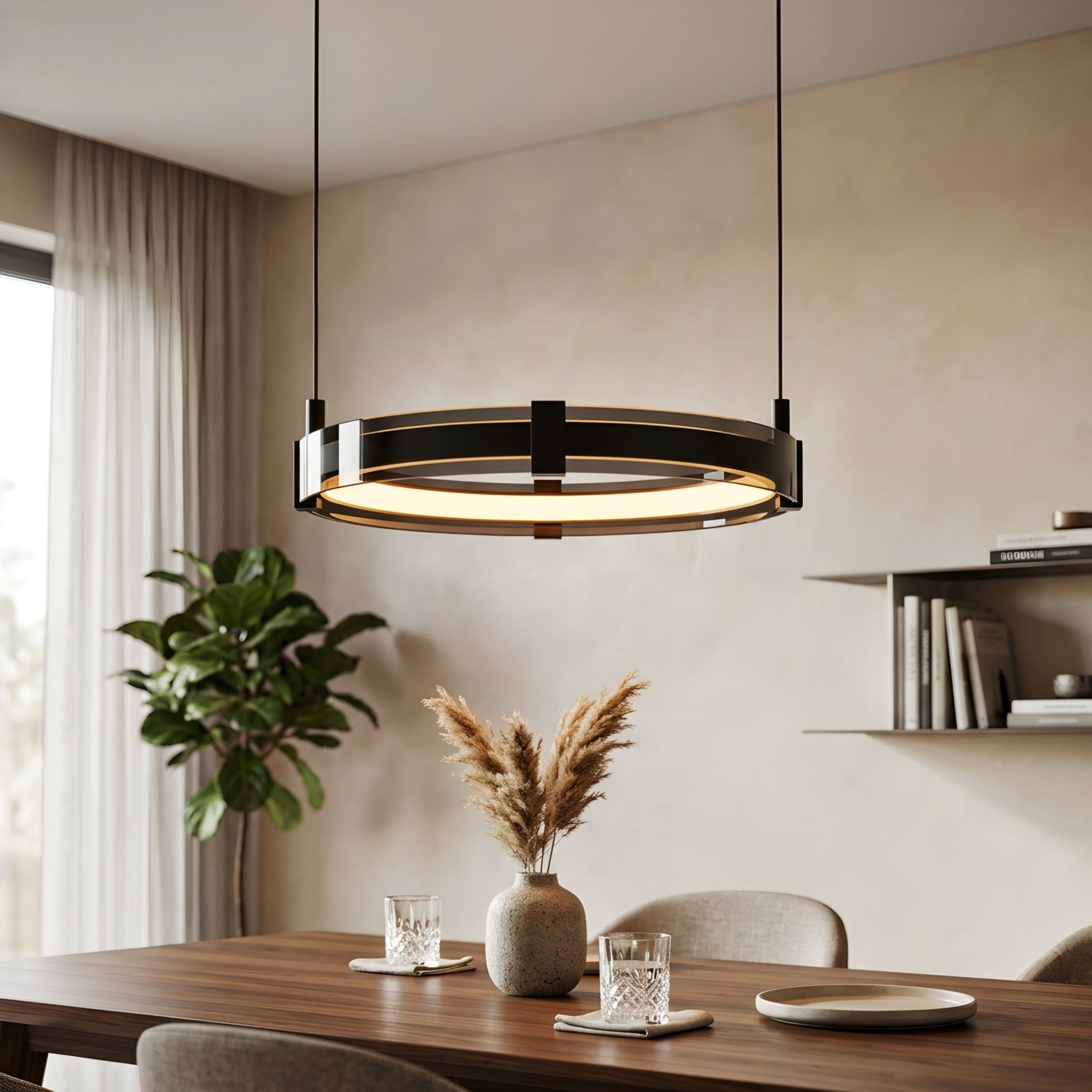 Virelli Ring Chandelier – Modern LED Multi Tier Circular Pendant Living Room Dining Ceiling Lighting